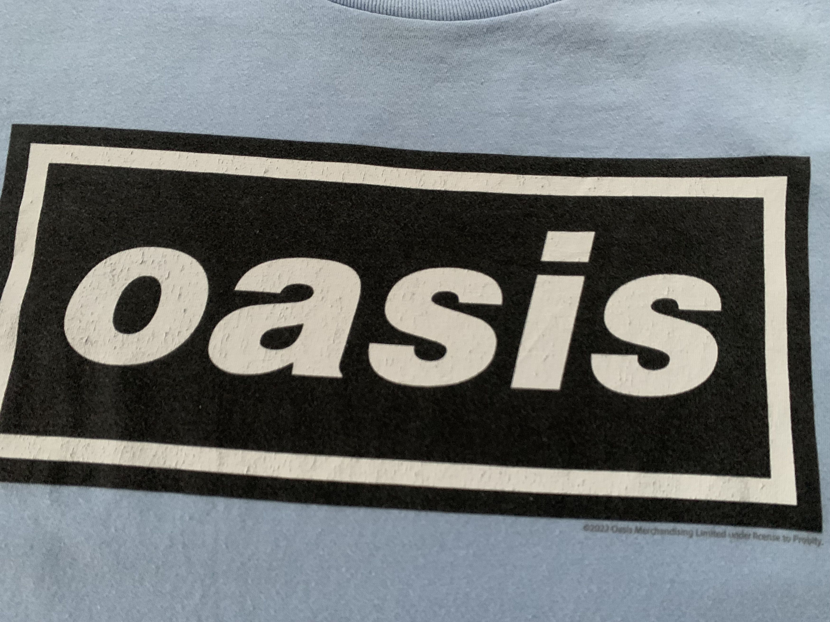 Band Tees × Gildan Oasis Gildan Big Logo T Shirt Size US S / EU 44-46 / 1 - 5 Thumbnail