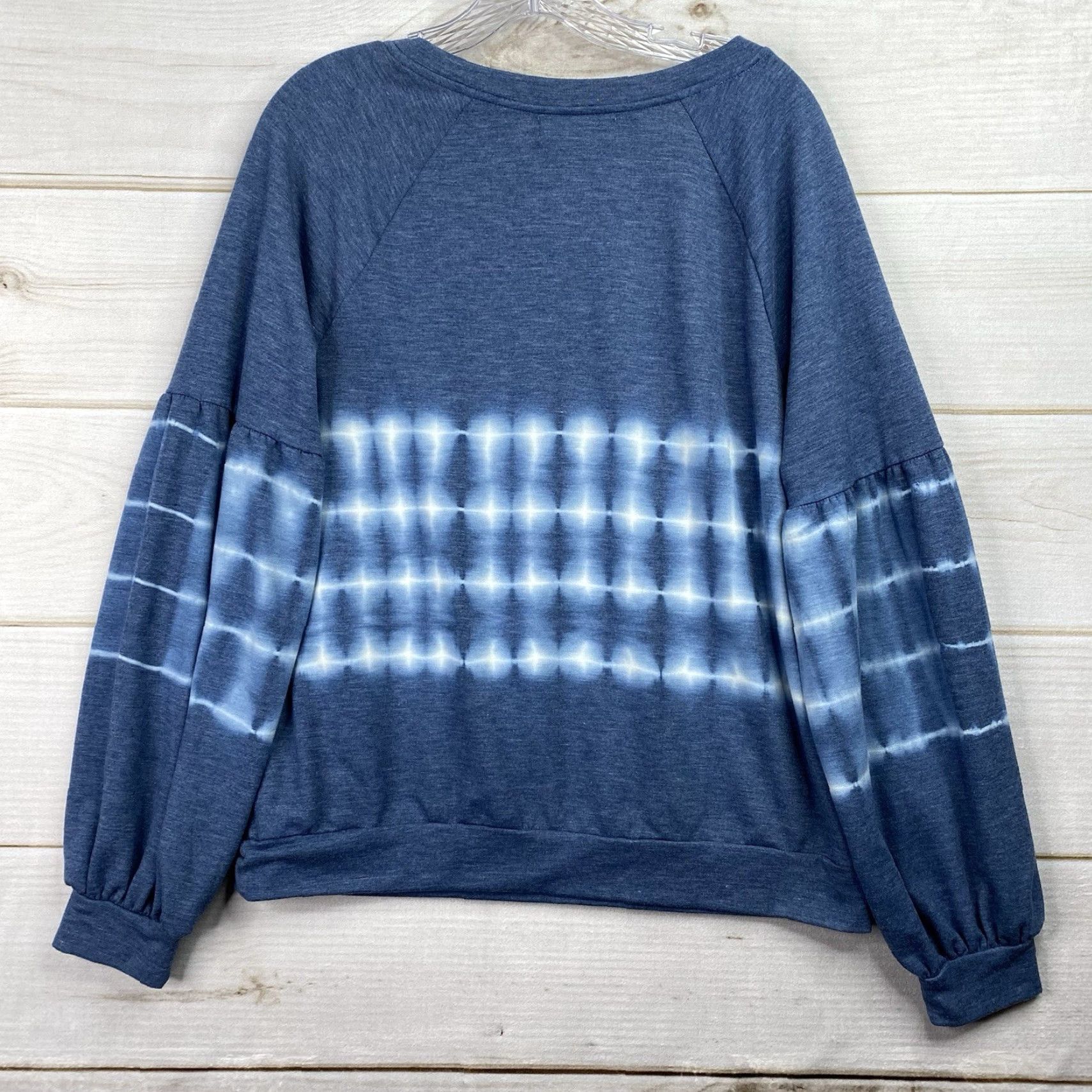 Vintage Knox Rose Sweatshirt TIE DYE Balloon Sleeve Pullover Crew Neck Blue Boho Women’s L Activewear Casual Travel Size L / US 10 / IT 46 - 6 Thumbnail