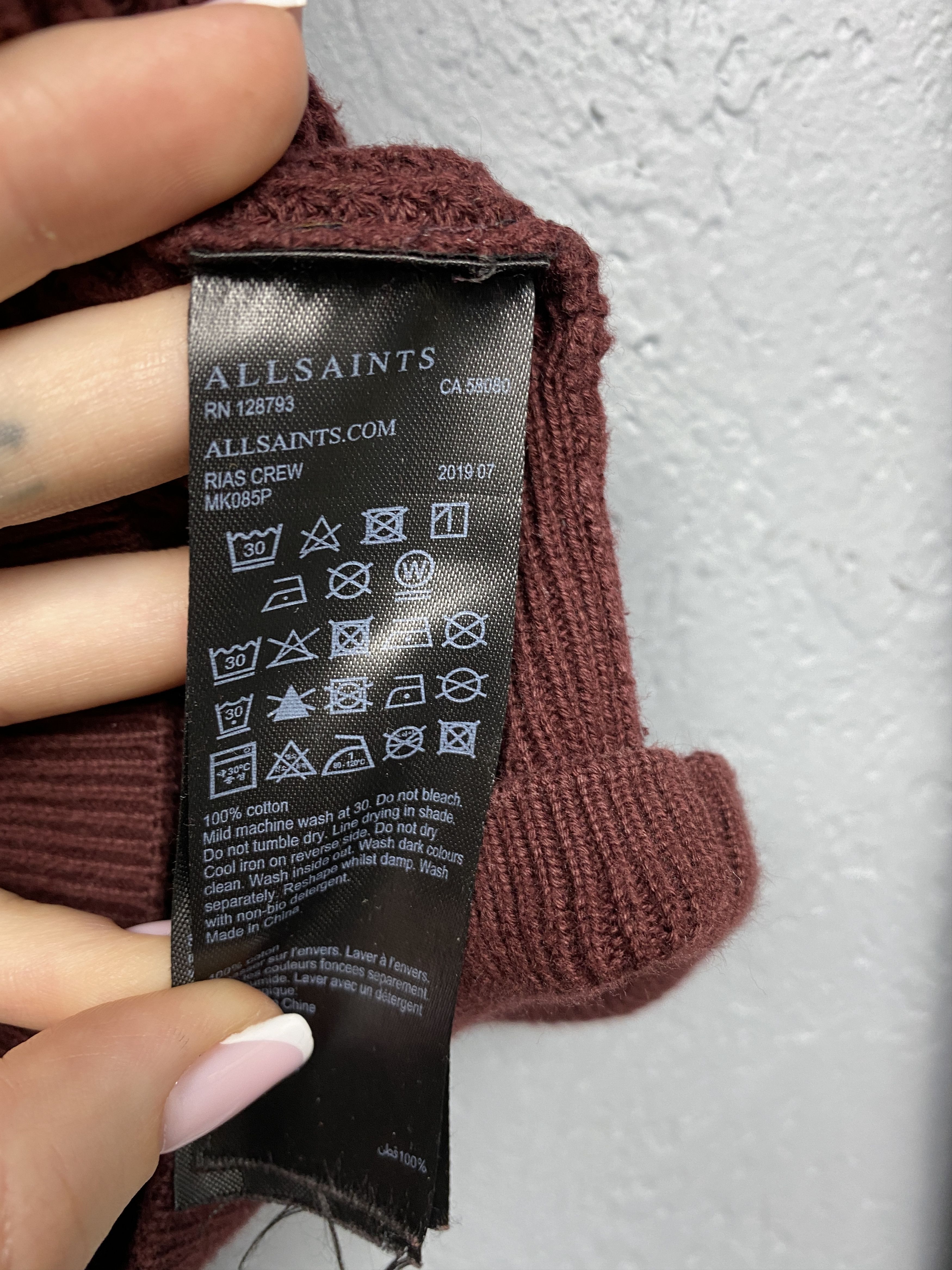 Allsaints × Vintage Allsaints Vintage Rias Crew Neck Mens Knit Sweater Size US L / EU 52-54 / 3 - 5 Thumbnail