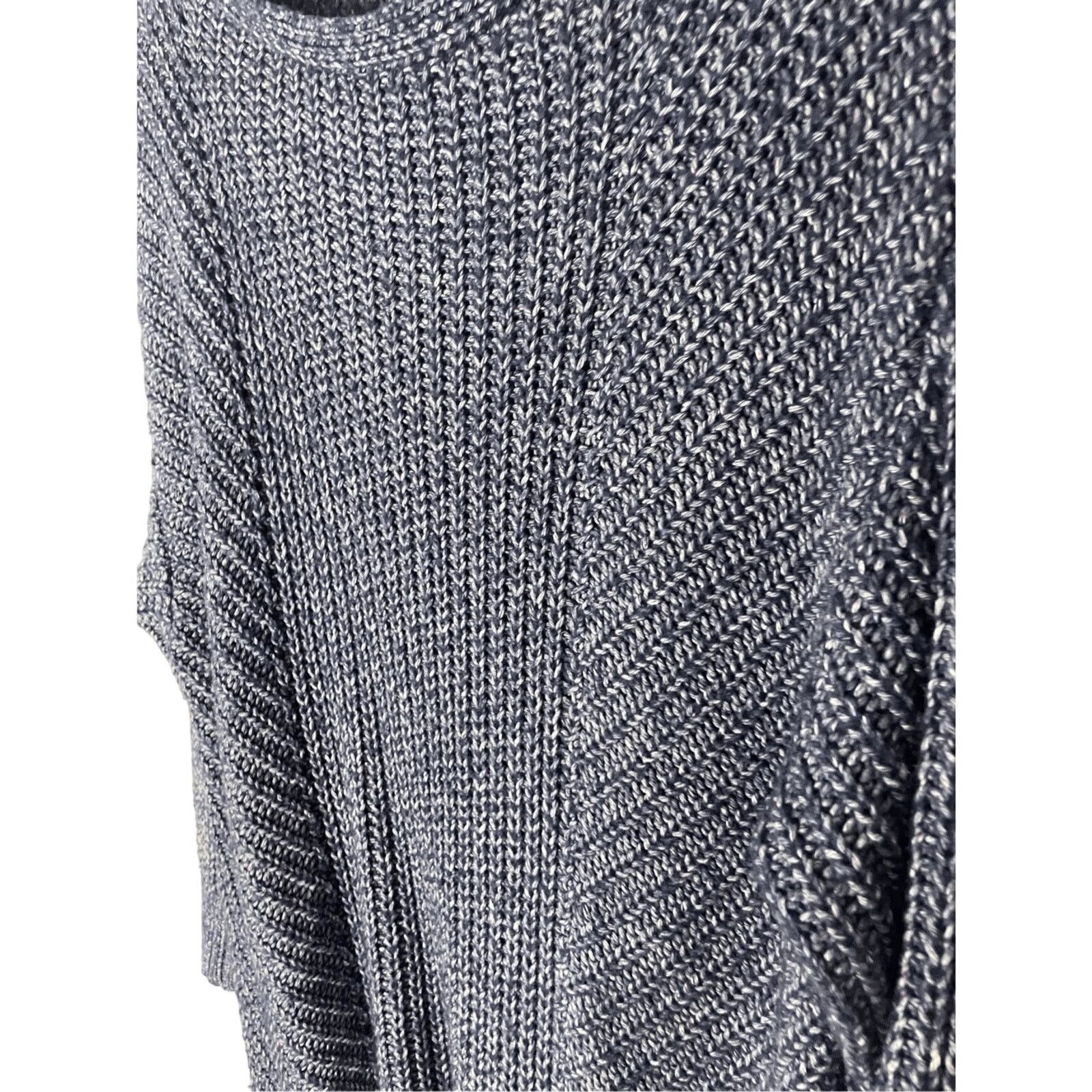 Lou & Grey Women S Blue Long Sleeve Oversized Knit Pullover