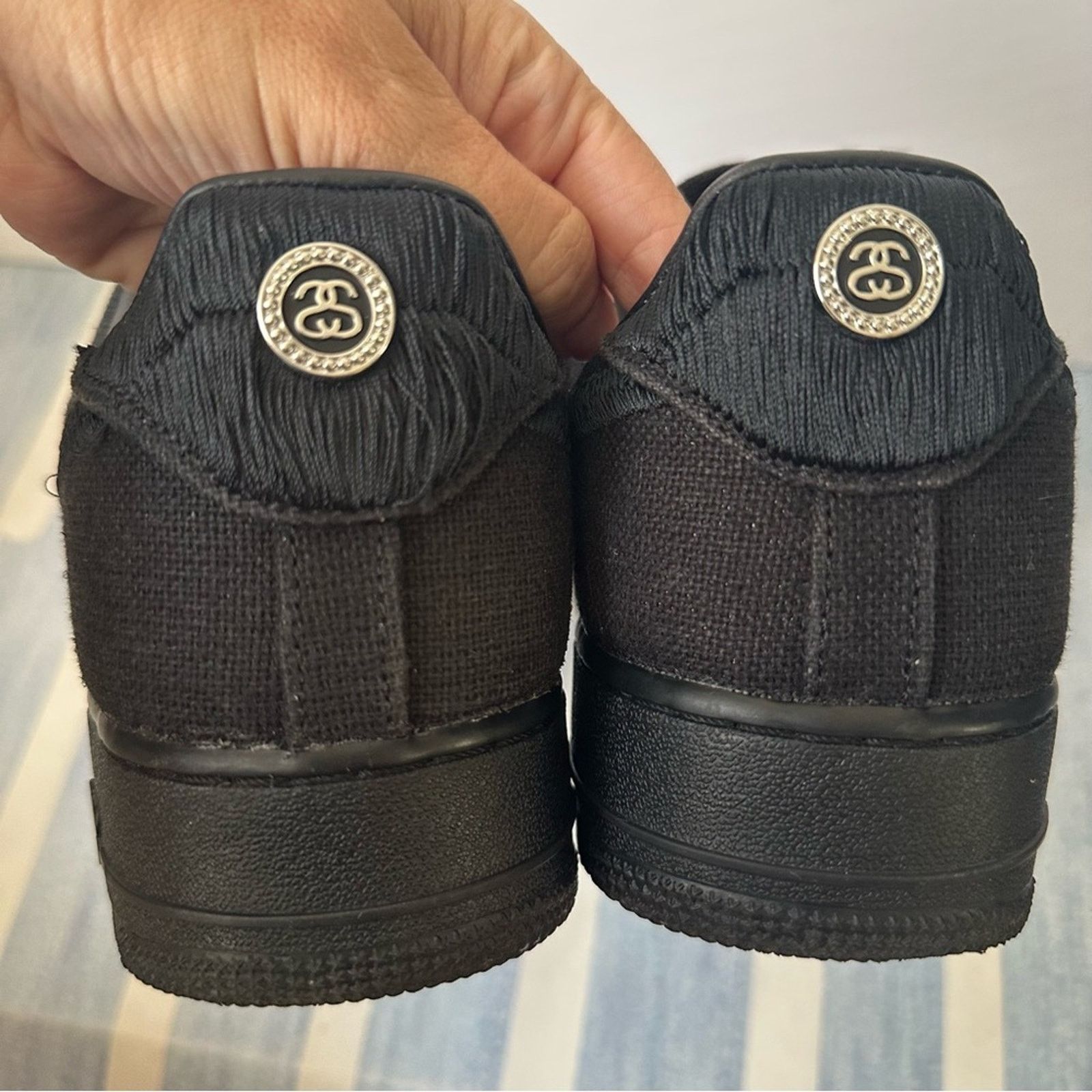 Nike × Stussy AF1 Low "Black" Sneakers M US 12.5 Limited Edition Collab Size US 12.5 / EU 45-46 - 12 Thumbnail