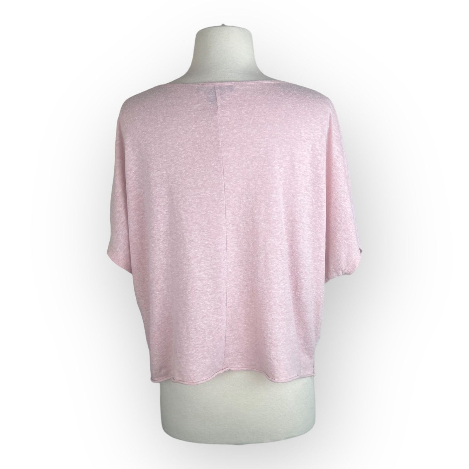 Vintage Primark Light Pink Front Tie Relaxed Tee | Casual T-Shirt Size S / US 4 / IT 40 - 3 Thumbnail