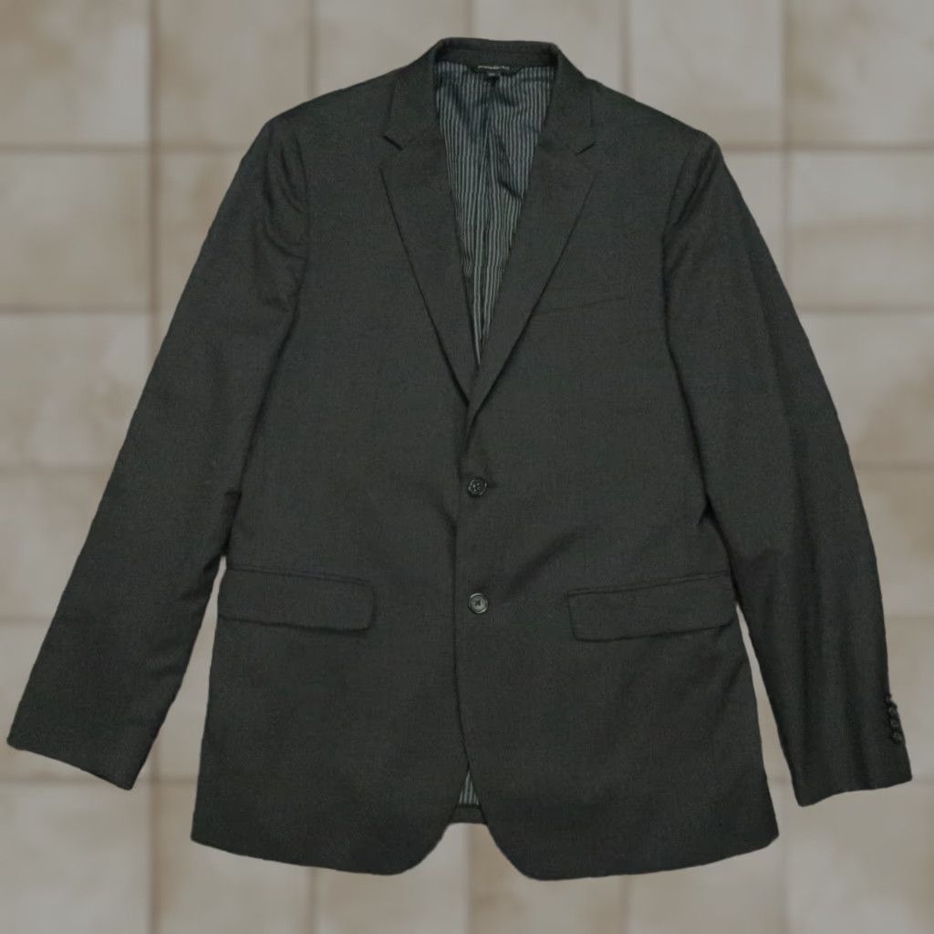 Banana Republic Banana Republic Blazer Men 42L Dark Charcoal Wool Slim Fit Sport Coat Size 42R - 1 Thumbnail