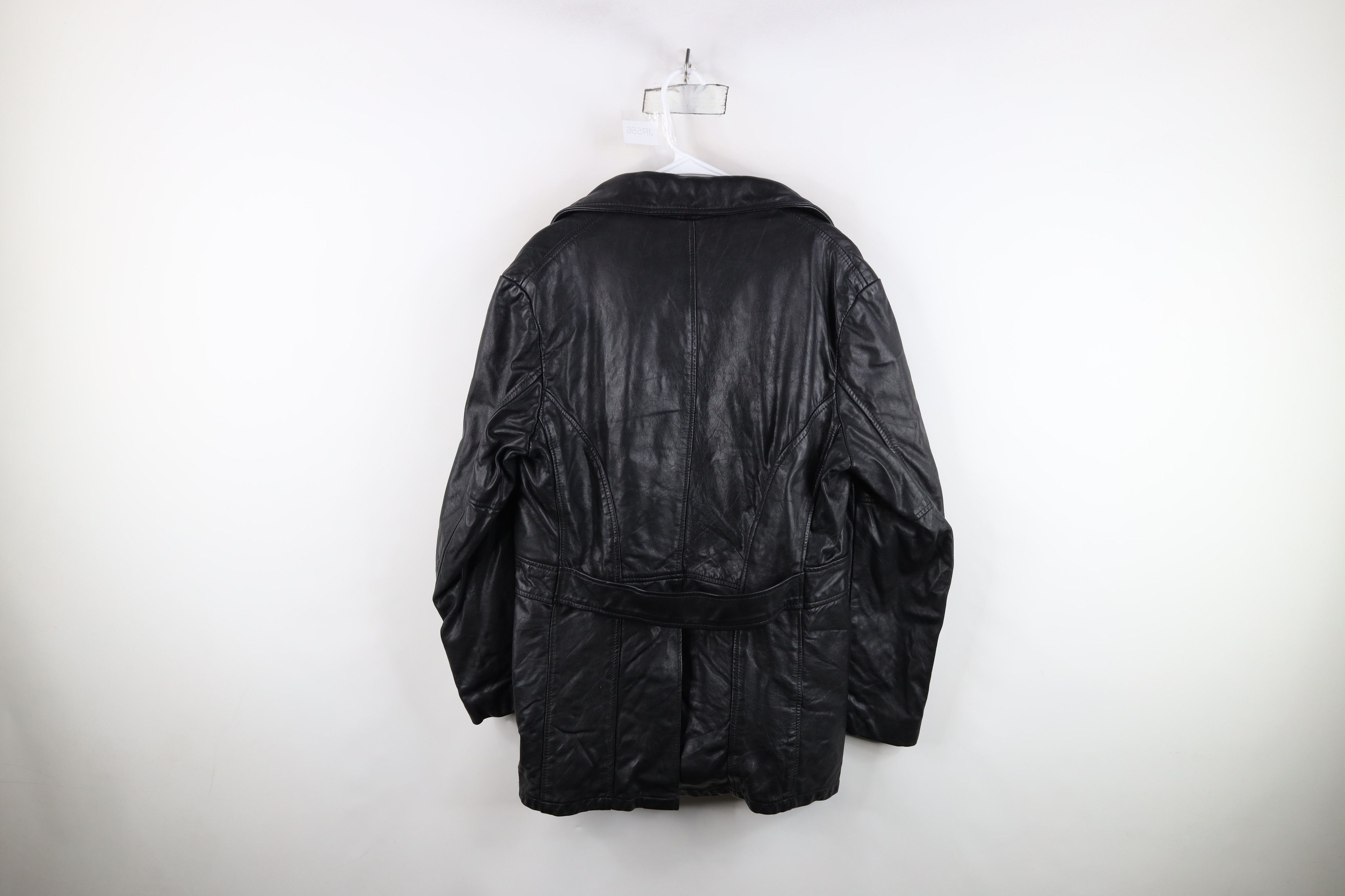 Vintage Vintage 60s 70s Streetwear Leather Jacket Coat Black USA Size US XXL / EU 58 / 5 - 14 Thumbnail
