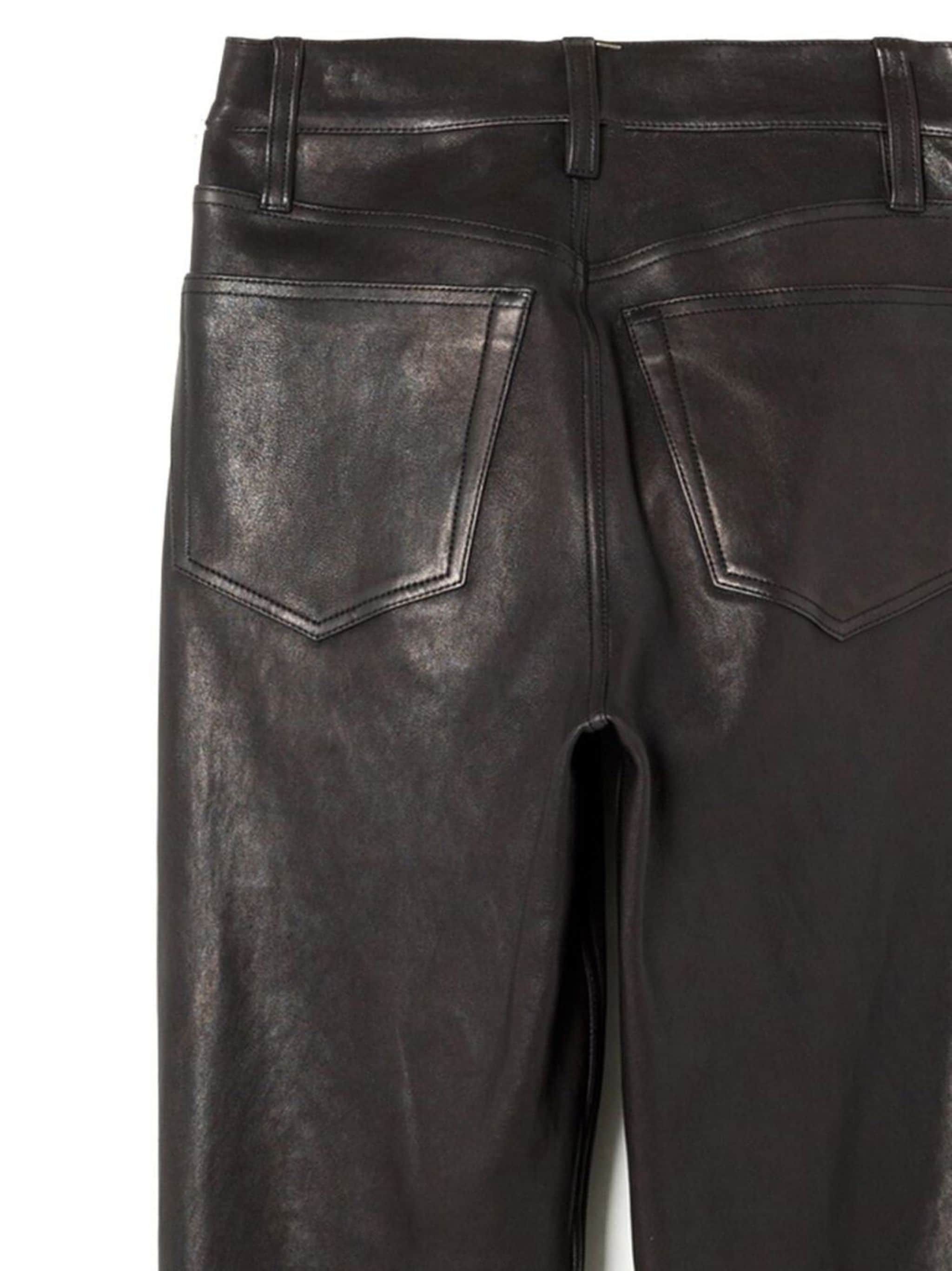 RE/DONE o1mle0524 Leather Trousers in Black Size 28" / US 6 / IT 42 - 5 Thumbnail