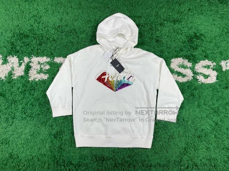 Fendi Fendi Sequined Letter Hoodie Size S / US 4 / IT 40 - 1 Thumbnail