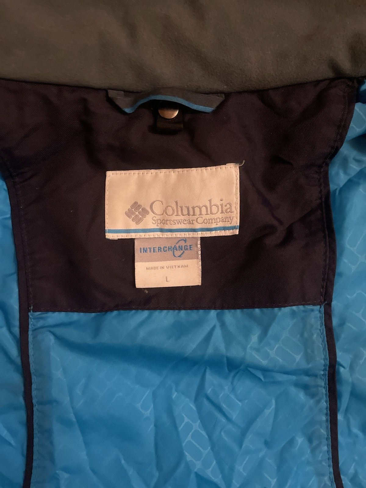 Columbia Vintage Columbia Sportswear Omni-Tech blue outdoors jacket Size US L / EU 52-54 / 3 - 3 Thumbnail