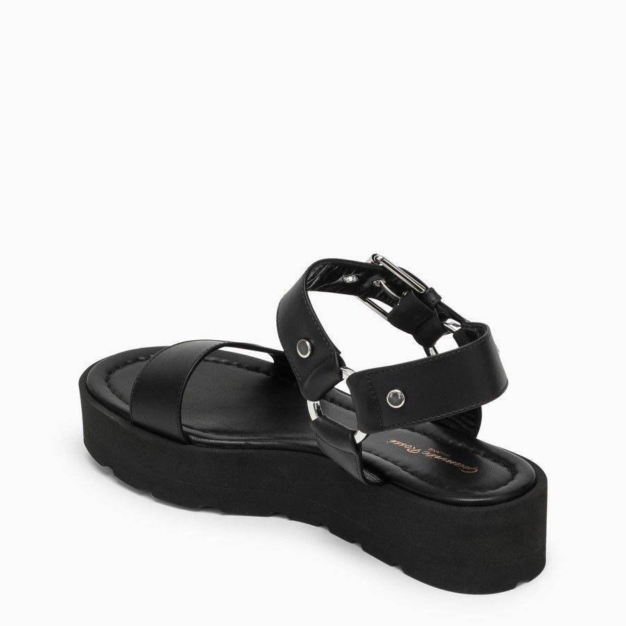 Gianvito Rossi o1d2blof0824 Leather Sandals in Black Size US 7.5 / IT 37.5 - 4 Thumbnail