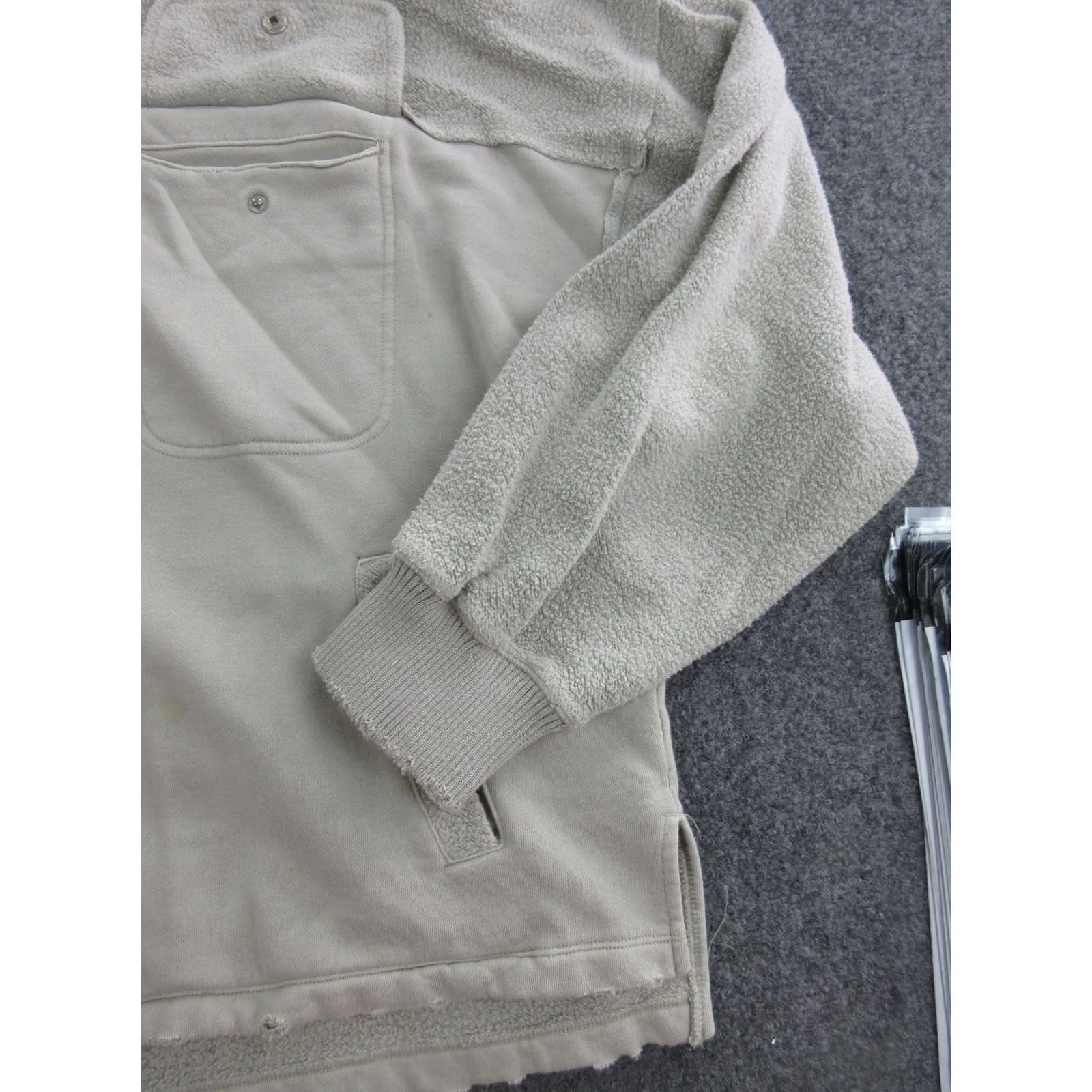 Vintage We The Free Hoodie Womens Large Gray Full Zip Pockets Fleece Sherpa Jacket Size L / US 10 / IT 46 - 2 Thumbnail