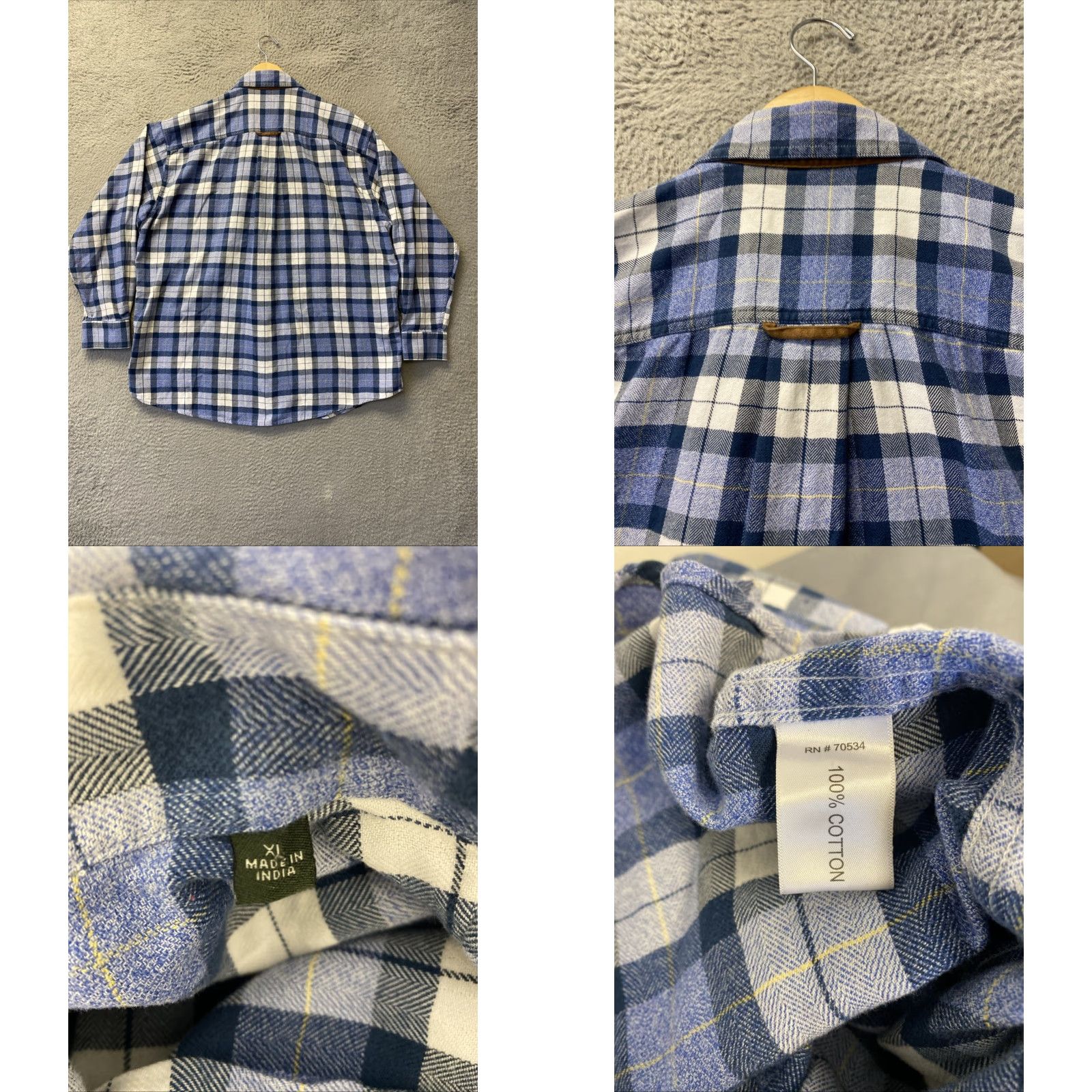 Orvis Orvis Button Shirt Mens XL Blue Long Sleeve Plaid Check Cotton /0154 Size US XL / EU 56 / 4 - 8 Thumbnail