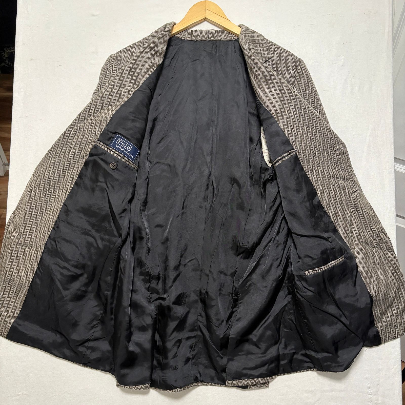 Polo Ralph Lauren VTG 90's Polo Ralph Lauren Harris Brown Tweed Blazer 40L Size 40L - 2 Thumbnail