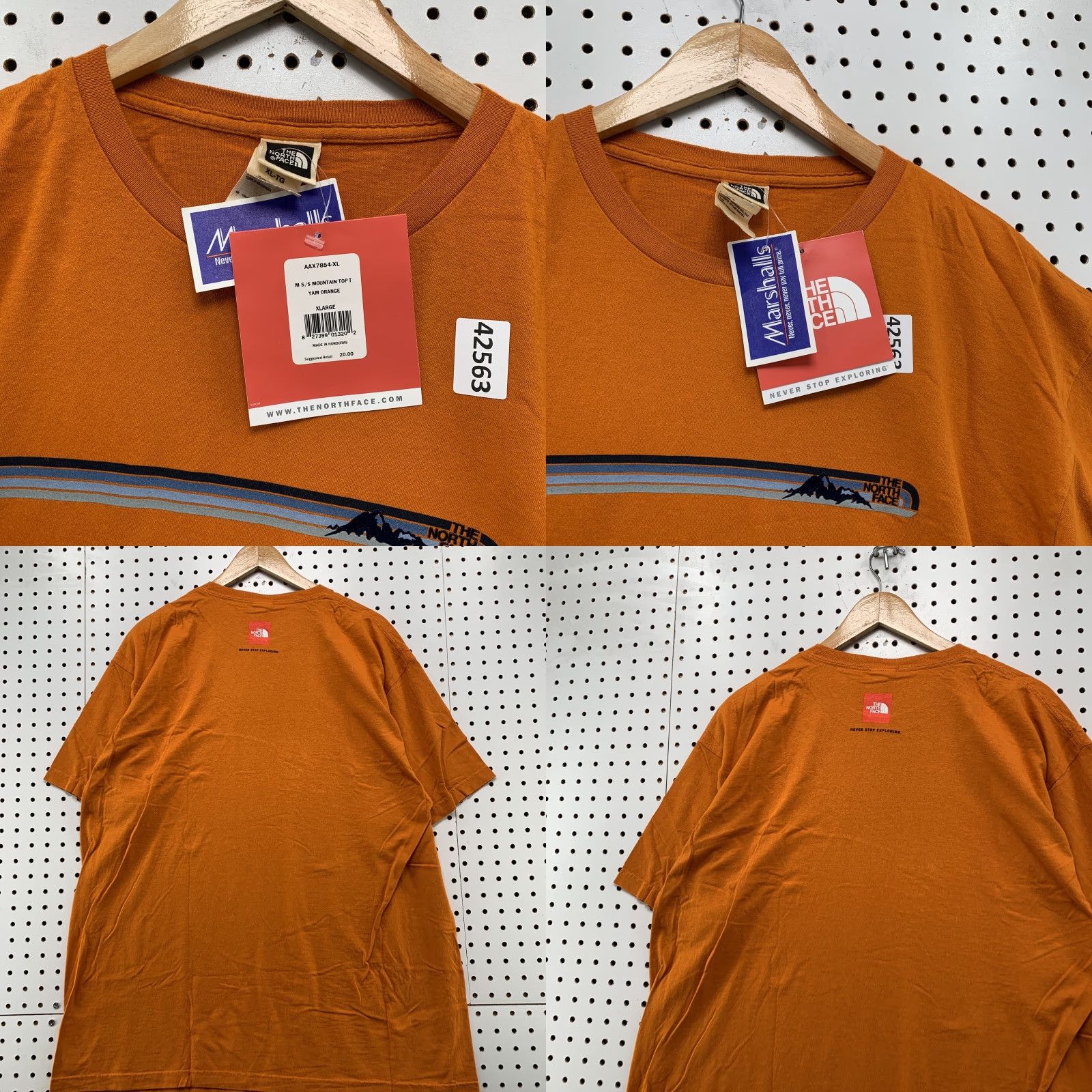 The North Face The North Face Mens XL Orange Short Sleeve Flash Dry Shirt NWT NEW Size US XL / EU 56 / 4 - 8 Thumbnail