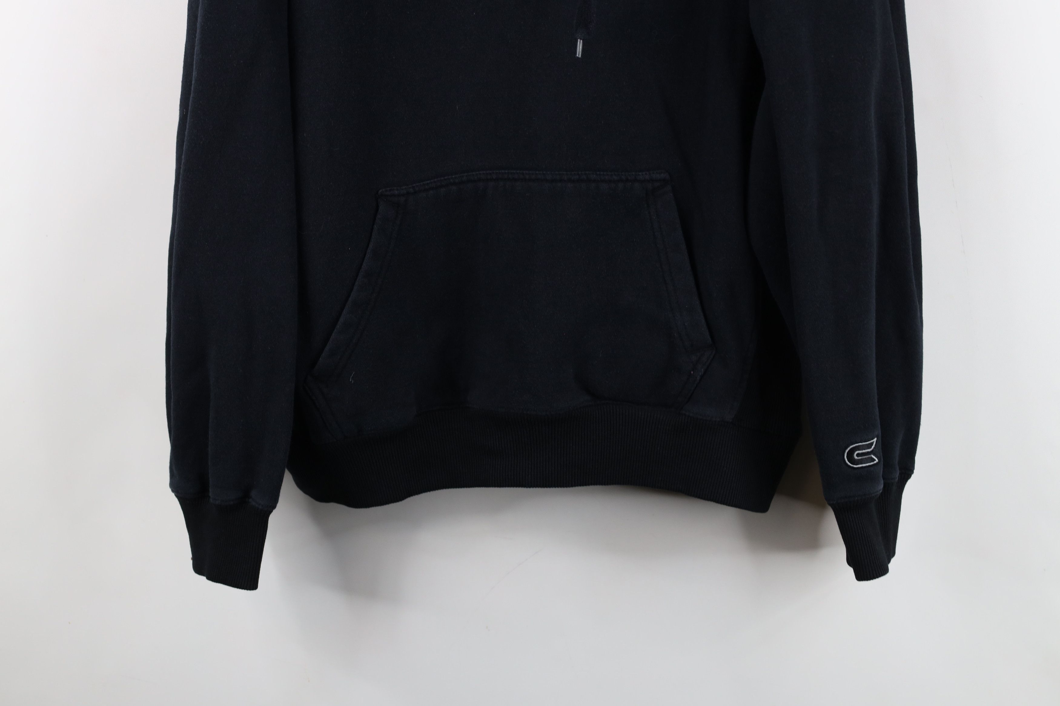 Vintage Vintage 90s Y2K Streetwear Blank Hoodie Sweatshirt Black Size US L / EU 52-54 / 3 - 3 Thumbnail