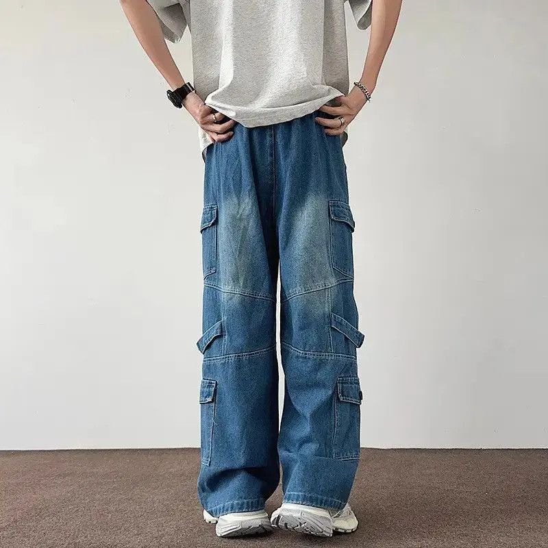 Japanese Brand Retro straight leg wide leg pocket jeans Size US 32 / EU 48 - 3 Thumbnail