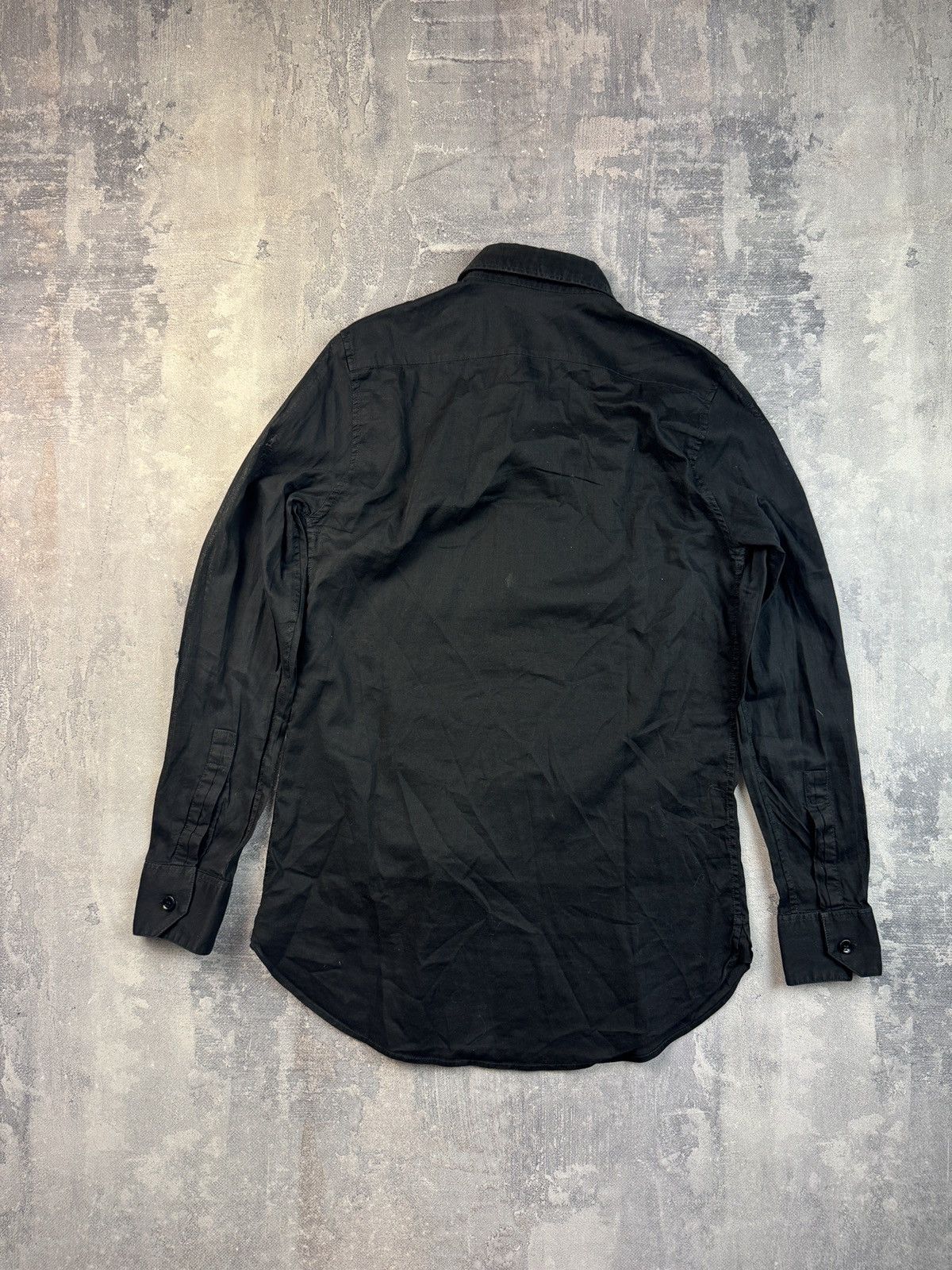 Saint Laurent Paris Saint Laurent Paris Pleated Tuxedo Shirt - Black Small Build Size US XS / EU 42 / 0 - 7 Thumbnail