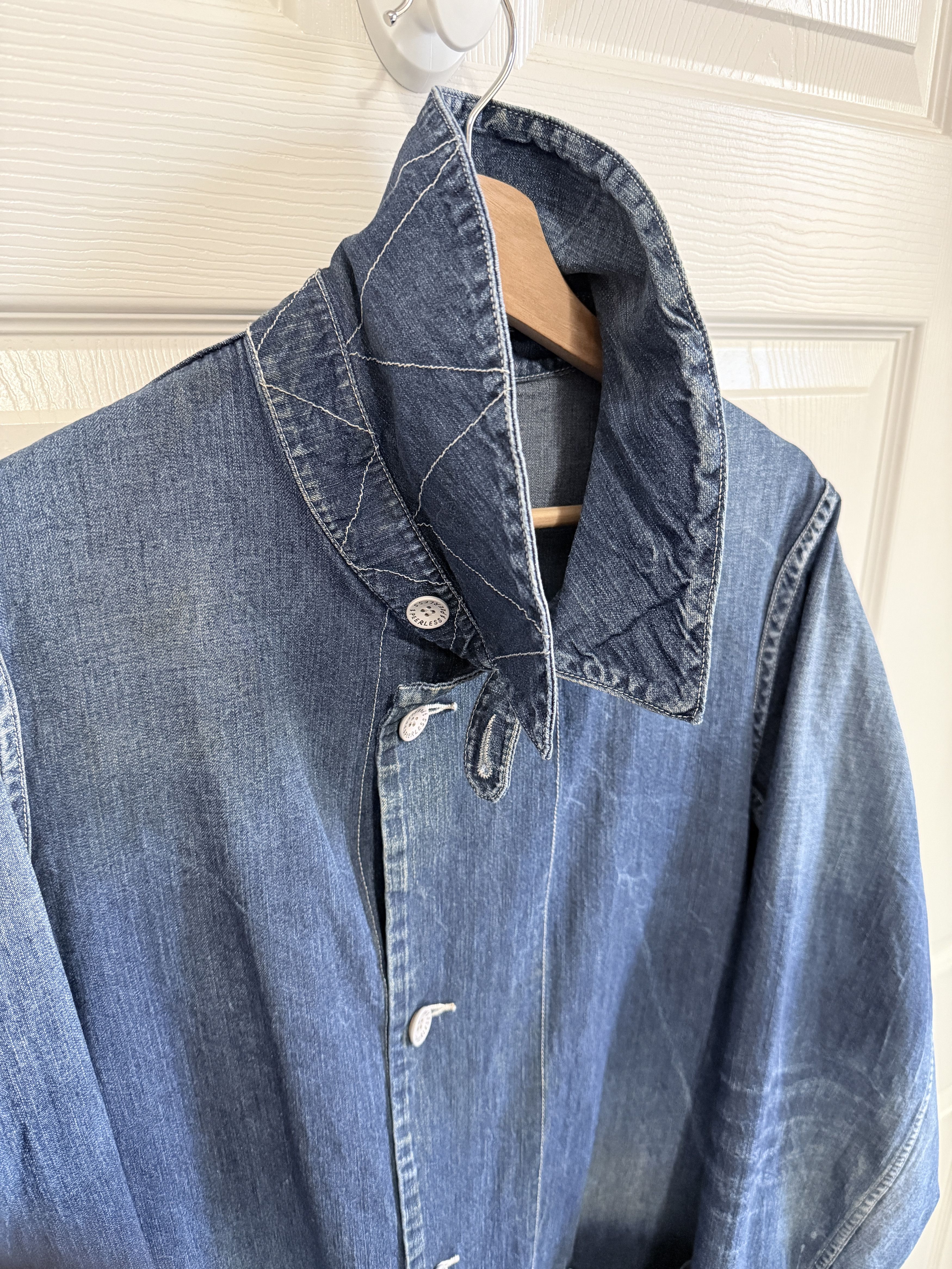 Visvim Visvim SS19 Dry Denim Grease Monkey Coat Size US M / EU 48-50 / 2 - 4 Thumbnail