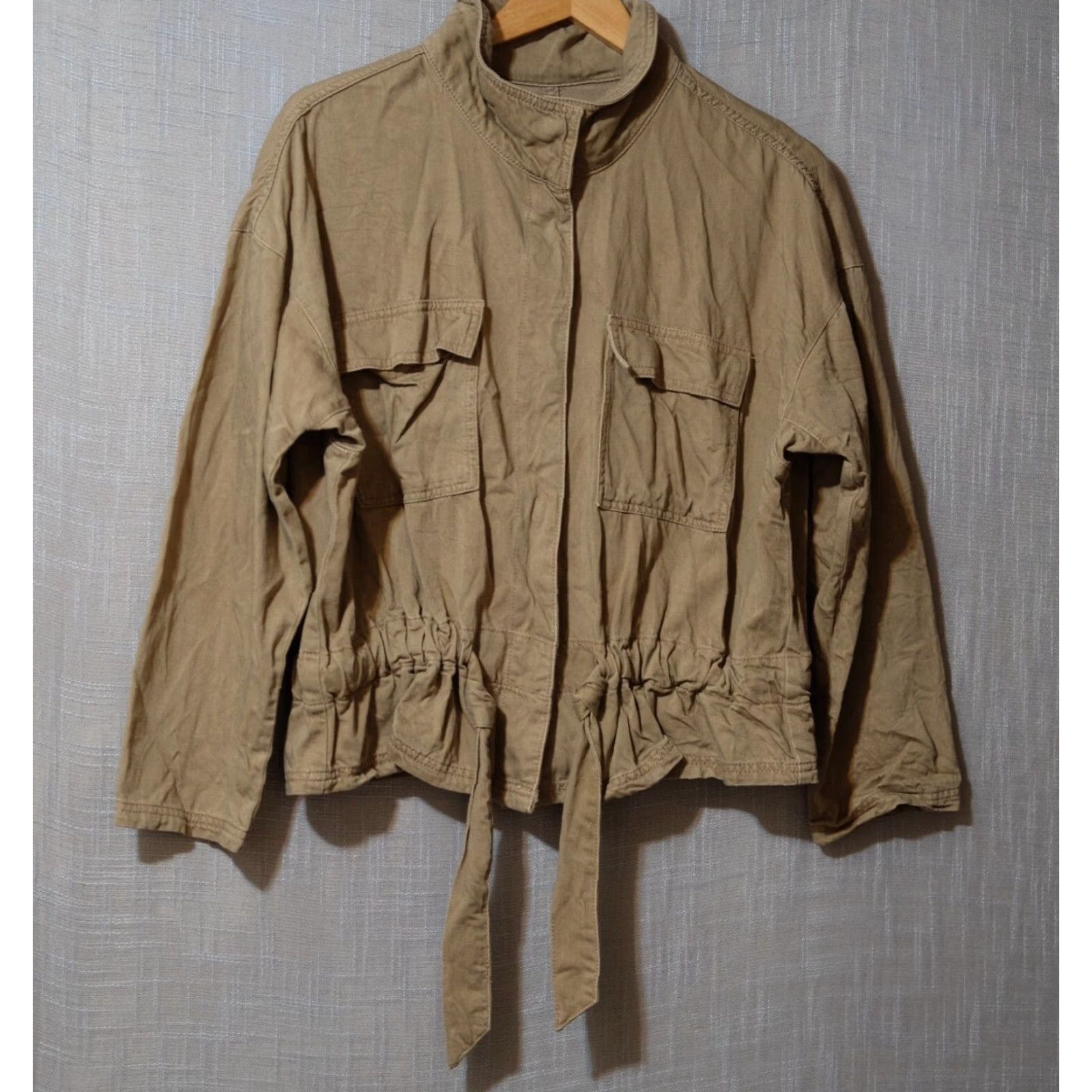 Vintage EUC Time and Tru Snap Front Long Sleeve Utility Jacket Tan Women's L Jacket Casual Womens Time and Tru Size L / US 10 / IT 46 - 2 Thumbnail