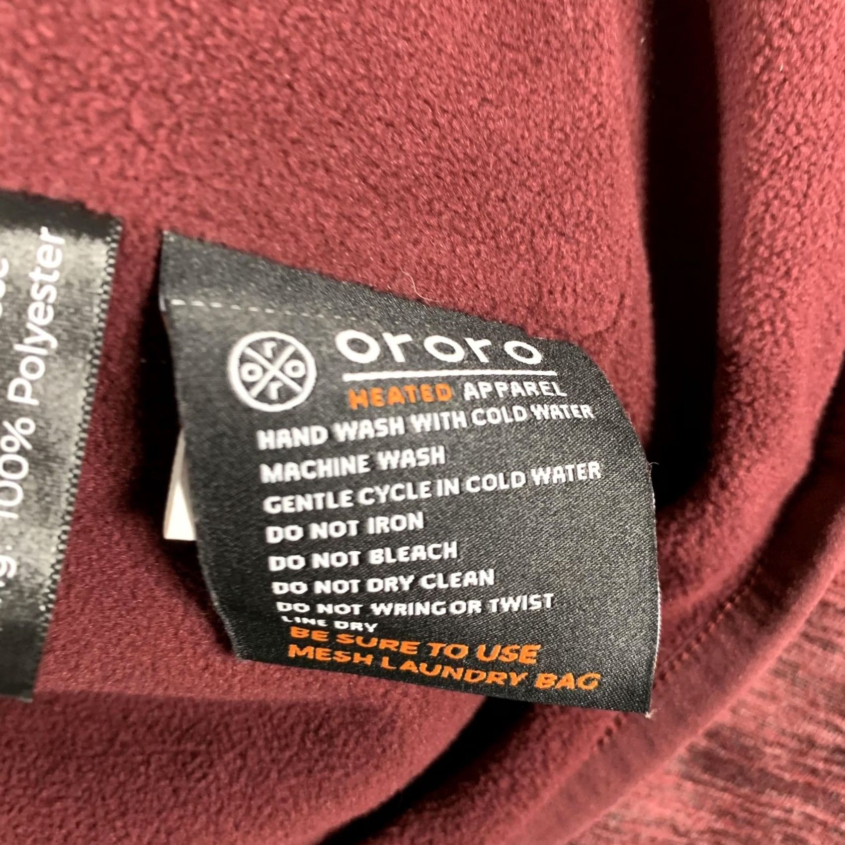 Vintage Ororo Heated Jacket Mens XL Red Fleece Full Zip Battery Pack Included Warm Jacket Size US XL / EU 56 / 4 - 6 Thumbnail