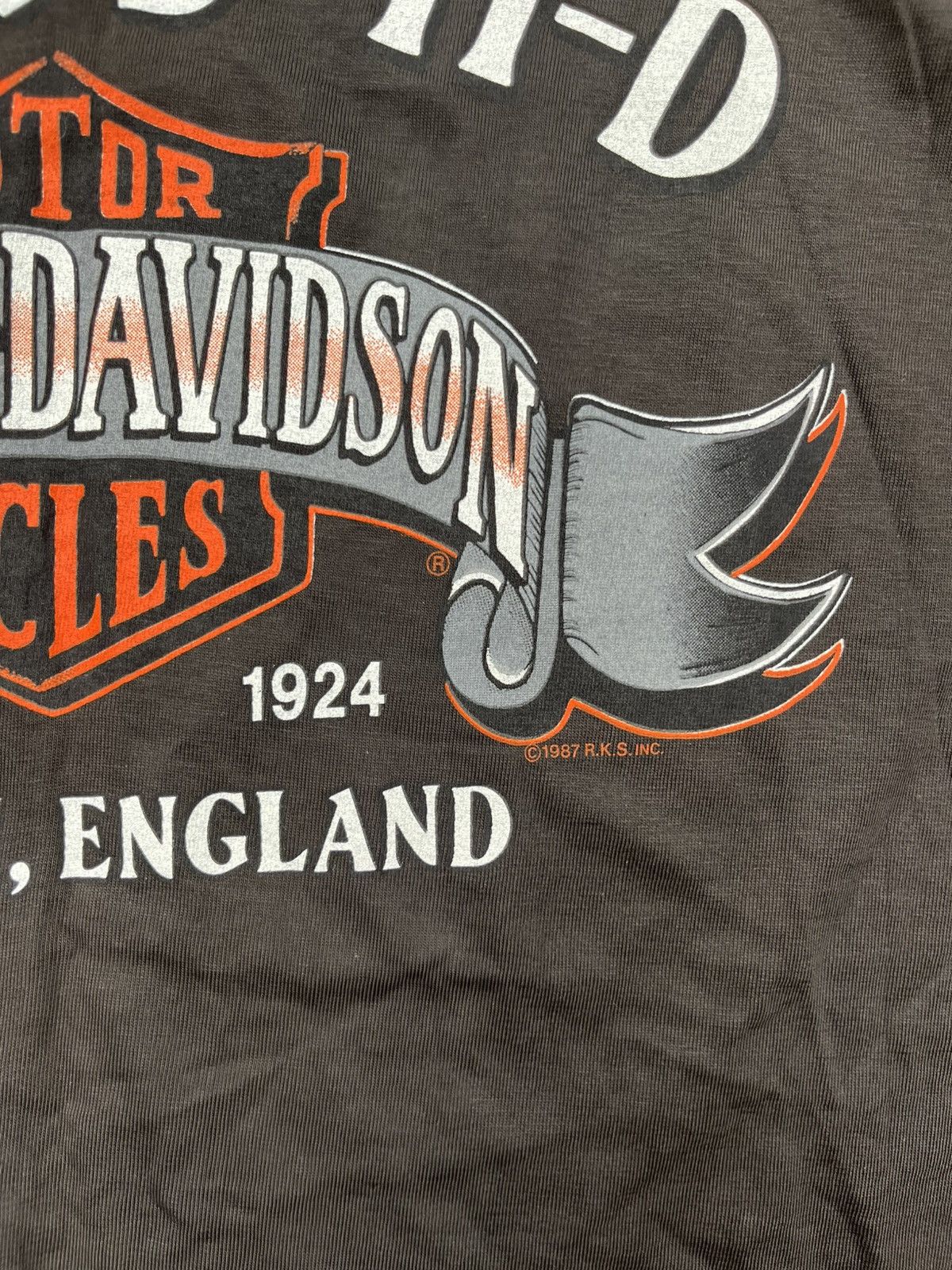 Harley Davidson Vintage 1987 Harley Davidson London Single Stitch Black Tee Size US XXL / EU 58 / 5 - 8 Thumbnail