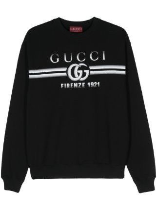 Gucci Gucci Logo Sweatshirt Black L Size Size US L / EU 52-54 / 3 - 2 Thumbnail