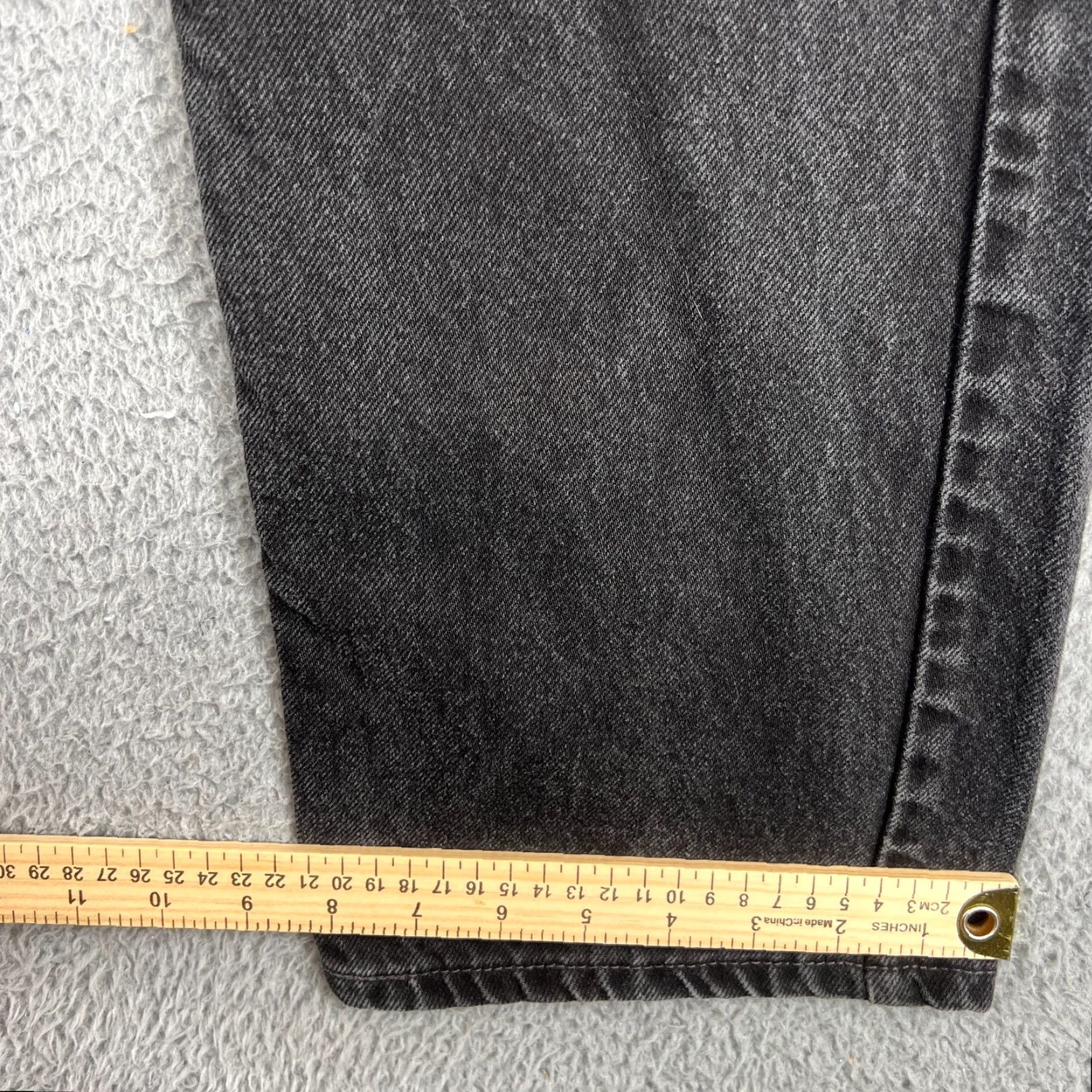 Levi's Levis 505 Jeans Regular Straight Leg Denim Black 34x30 Mens Vintage 32x30 Tag34x30 Cotton Denim Logo 5-Pocket Jeans Men Size US 34 / EU 50 - 2 Thumbnail