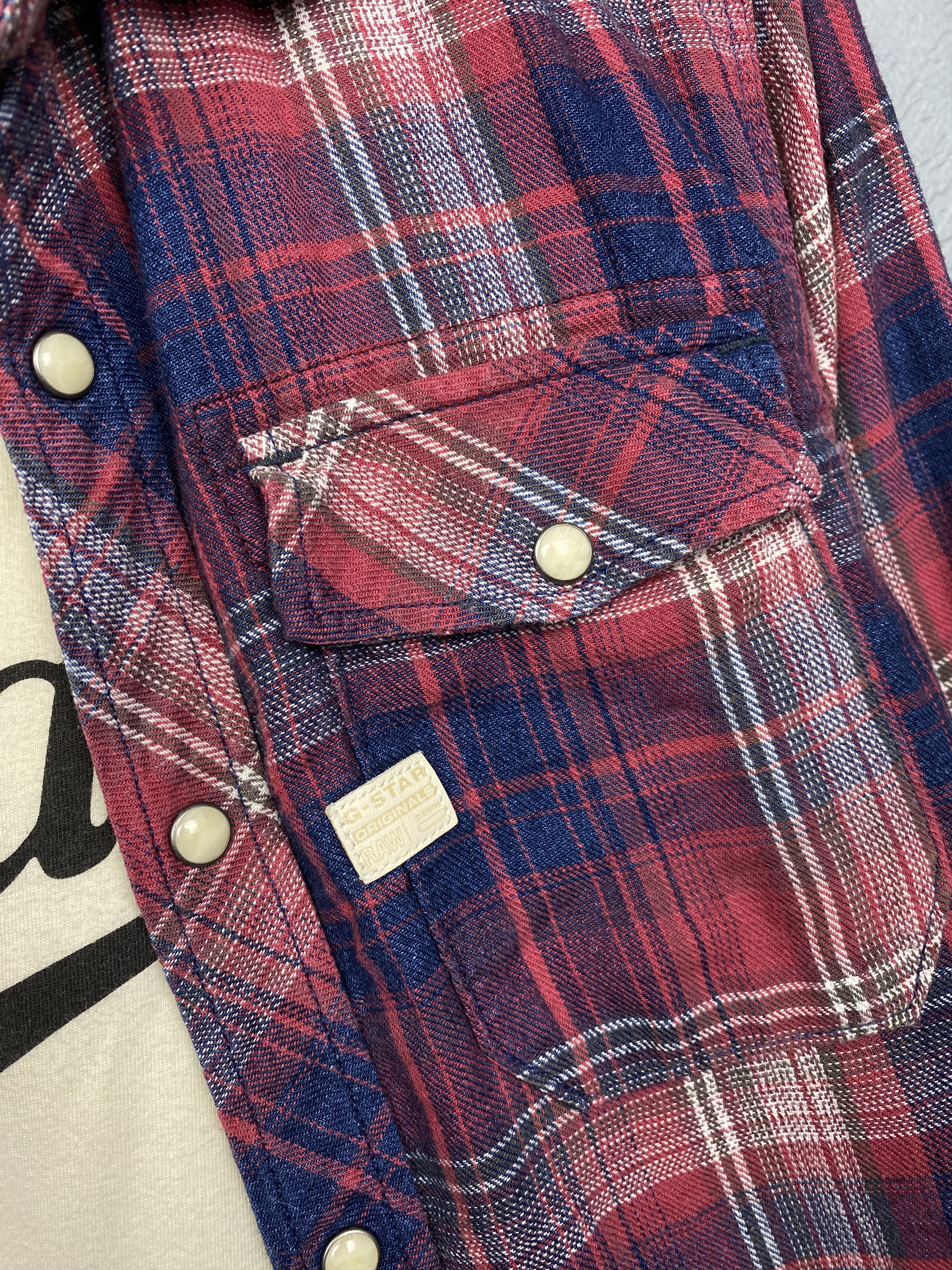 G-Star G Star Raw Vintage Mens Flannel Plaid Shirt Size US S / EU 44-46 / 1 - 3 Thumbnail