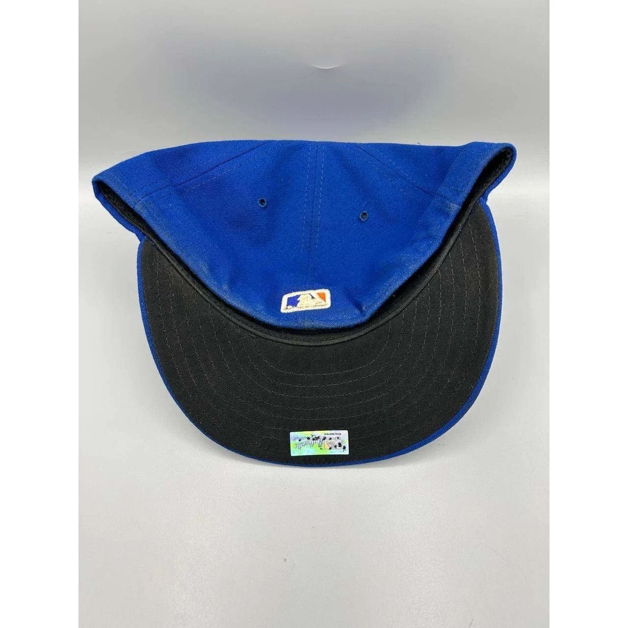 New Era New York Mets Hat Men 7 3/8 Blue Embroidered Fitted Cap Size ONE SIZE - 5 Thumbnail