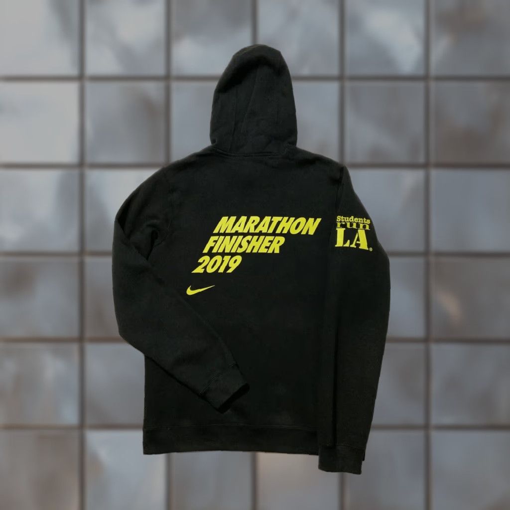 Nike Nike Hoodie Black Club Fleece Students Run Los Angeles Marathon Finisher 2019 MD Size US M / EU 48-50 / 2 - 1 Thumbnail