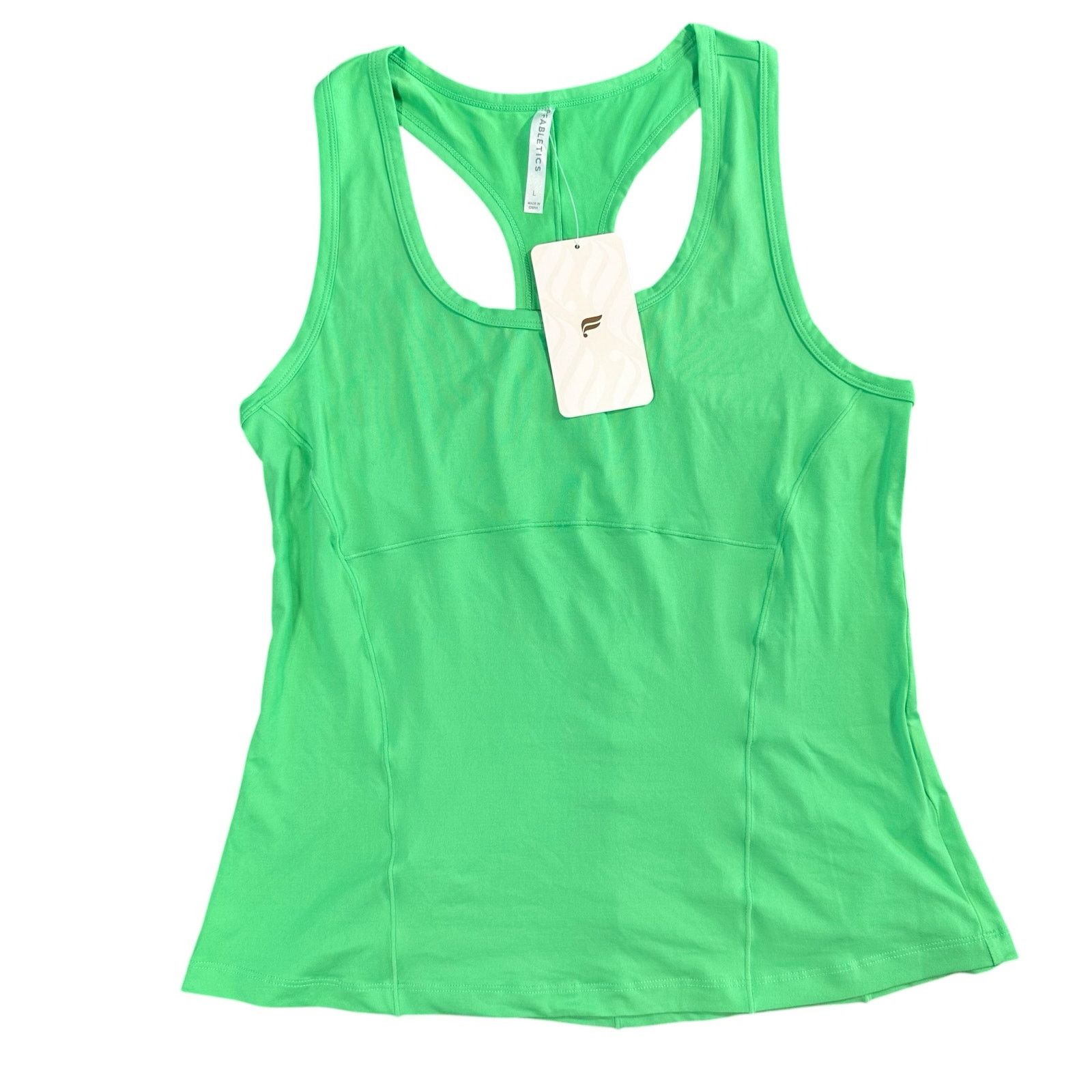 Fabletics Fabletics Women's Phoenix Racerback Tank Top Green Size L/10 Size L / US 10 / IT 46 - 2 Thumbnail