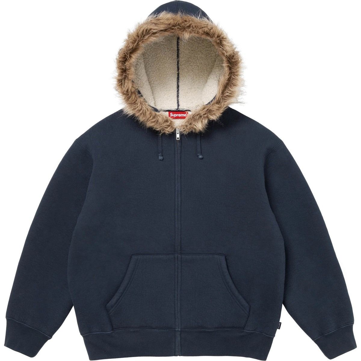 Faux Fur Lined Zip Up Hooded Sweatshirt | Supreme 22fw Supreme
