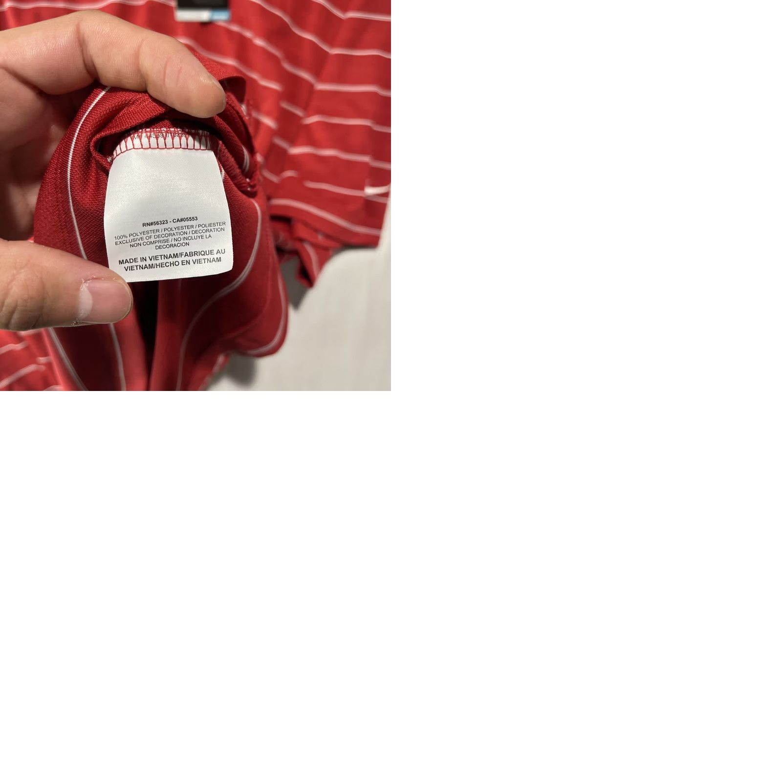 Nike Nike Polo Shirt Mens 2XL Striped Red Short Sleeve Polo Golf Tennis Button Up Size US XXL / EU 58 / 5 - 10 Thumbnail