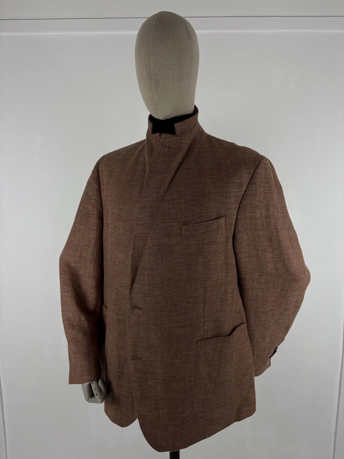 Suitsupply Men's Carl Gross Black Line Linen-Wool Modern Fit Sport Blazer Sakko Jacket Size 48S - 12 Thumbnail