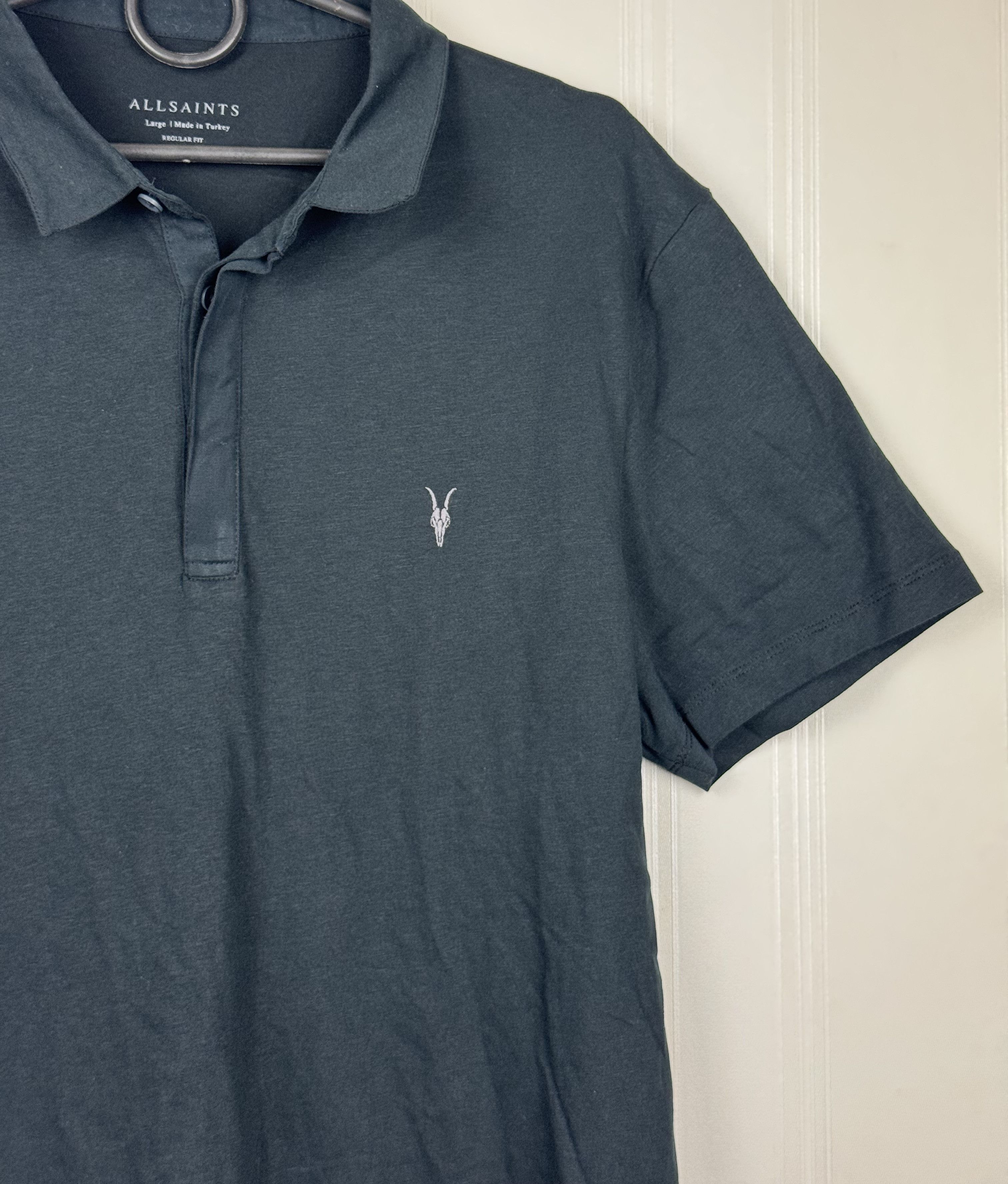 Allsaints AllSaints Black Logo Polo Size L 100% Cotton Size US L / EU 52-54 / 3 - 14 Thumbnail