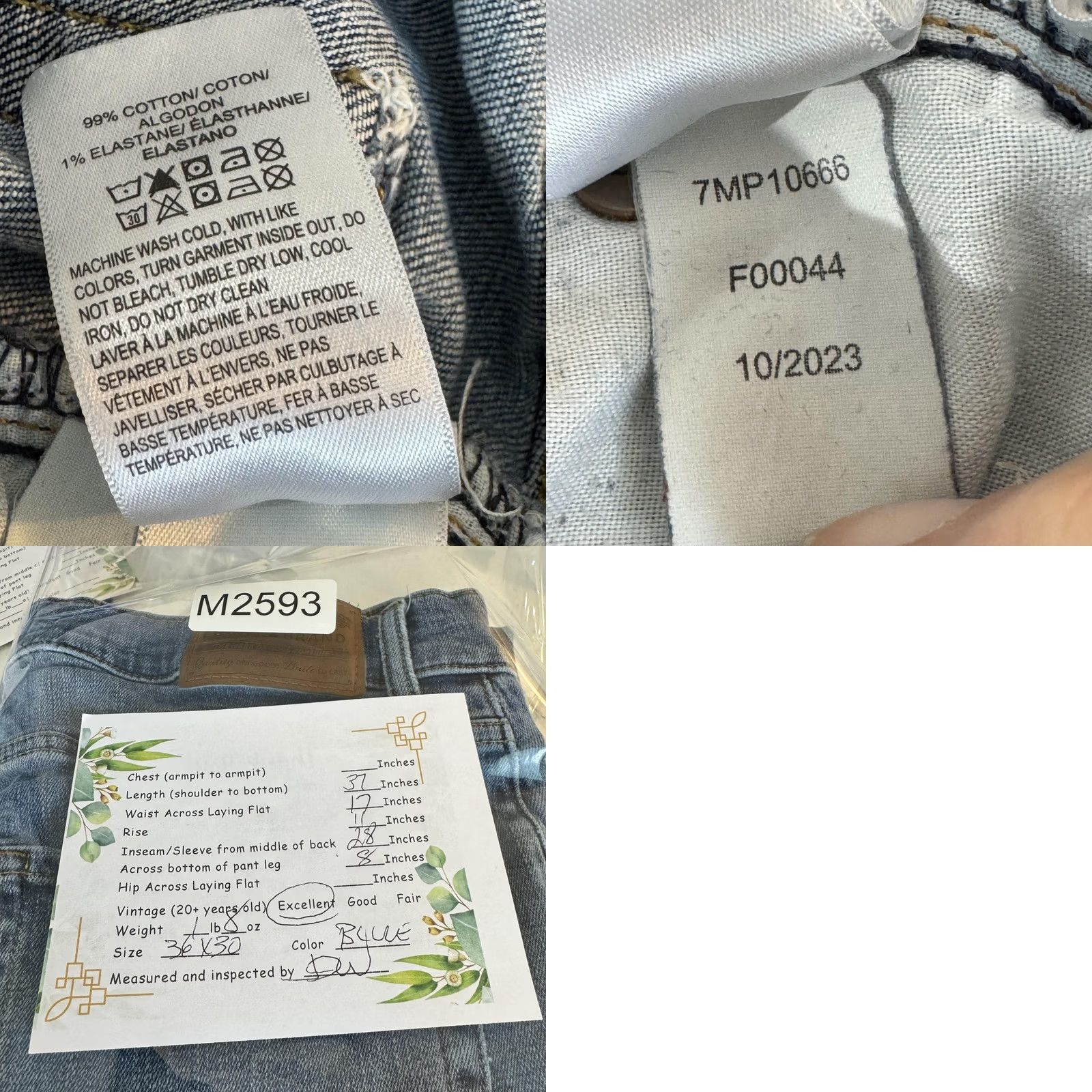 Lucky Brand Lucky Brand Jeans Mens 36x30 Straight Denim Pants 223 Medium Wash 7MP10666 Size US 36 / EU 52 - 8 Thumbnail