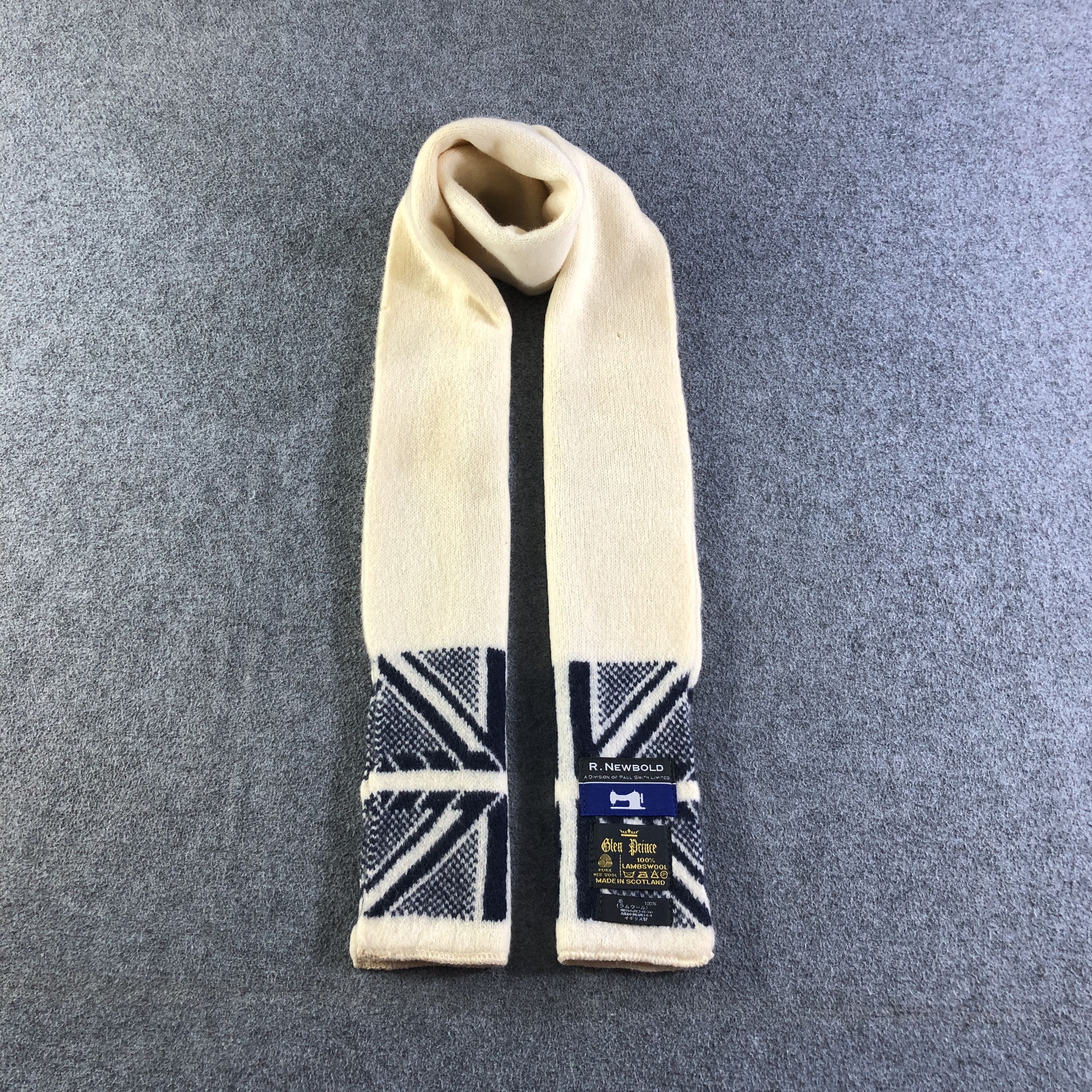 R.Newbold R.Newbold X Glen Prince Wool Scarf Muffler Neckwear V2737 Size ONE SIZE - 1 Thumbnail