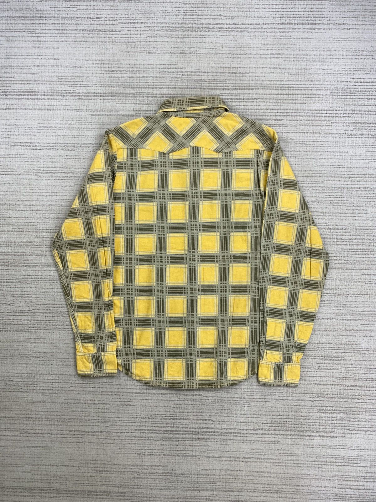 Hysteric Glamour × Japanese Brand × Vintage Vintage Hysteric Yellow Checked Button Ups Shirt Size US S / EU 44-46 / 1 - 2 Thumbnail