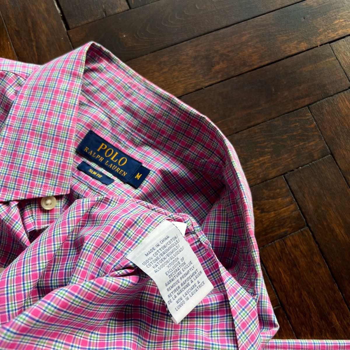 Polo Ralph Lauren × Ralph Lauren Polo Ralph Lauren Mens Slim Fit Checked LS Button Down Shirt Size US M / EU 48-50 / 2 - 7 Thumbnail