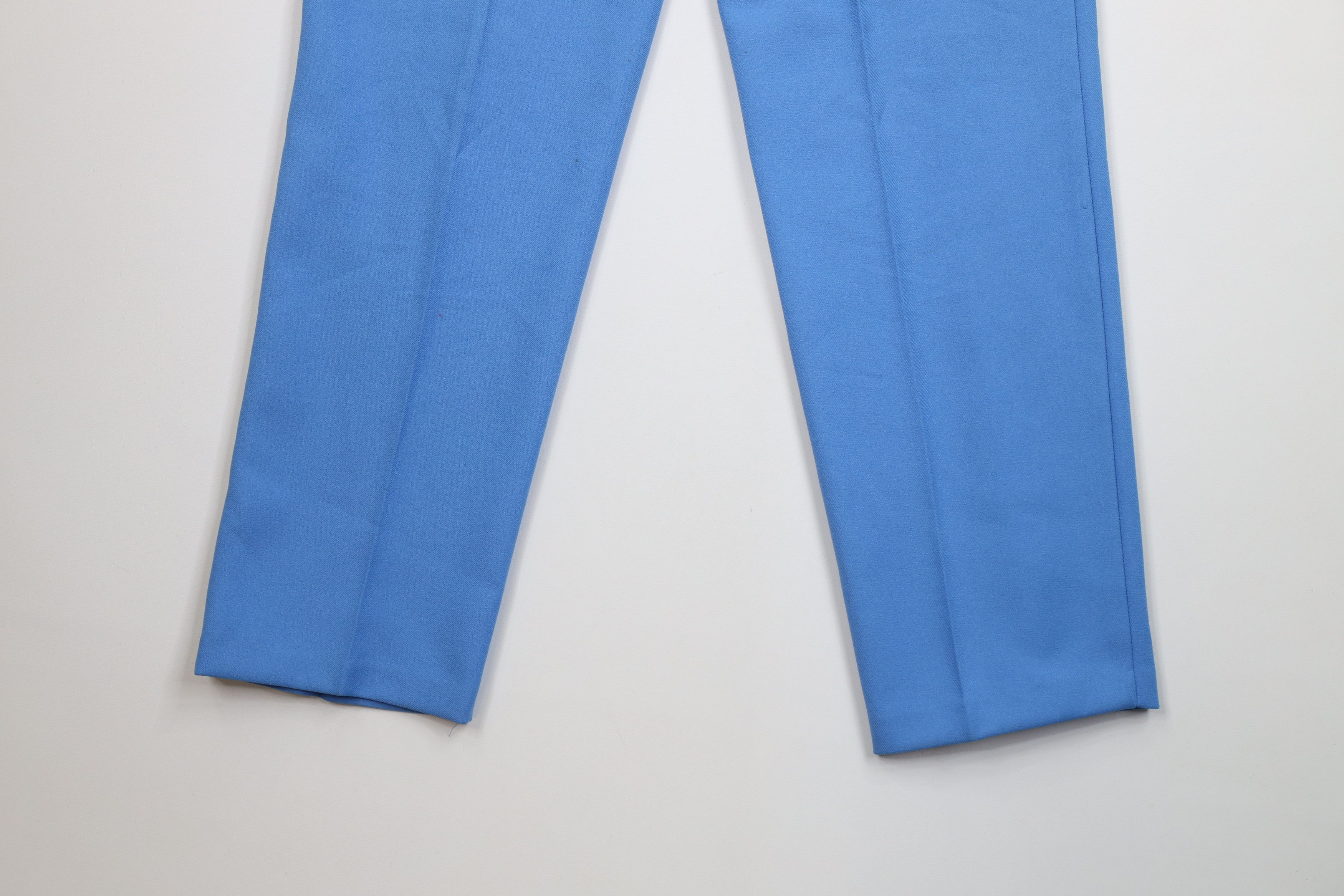 Levi's Vintage 70s 80s Levis Knit Pleated Chino Pants Blue USA Size 34" / US 12 / IT 48 - 14 Thumbnail