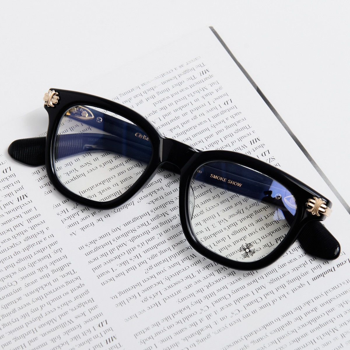 Chrome Hearts CHROME HEARTS SMOKE SHOW BLACK/18KGP GLASSES Size ONE SIZE - 7 Thumbnail