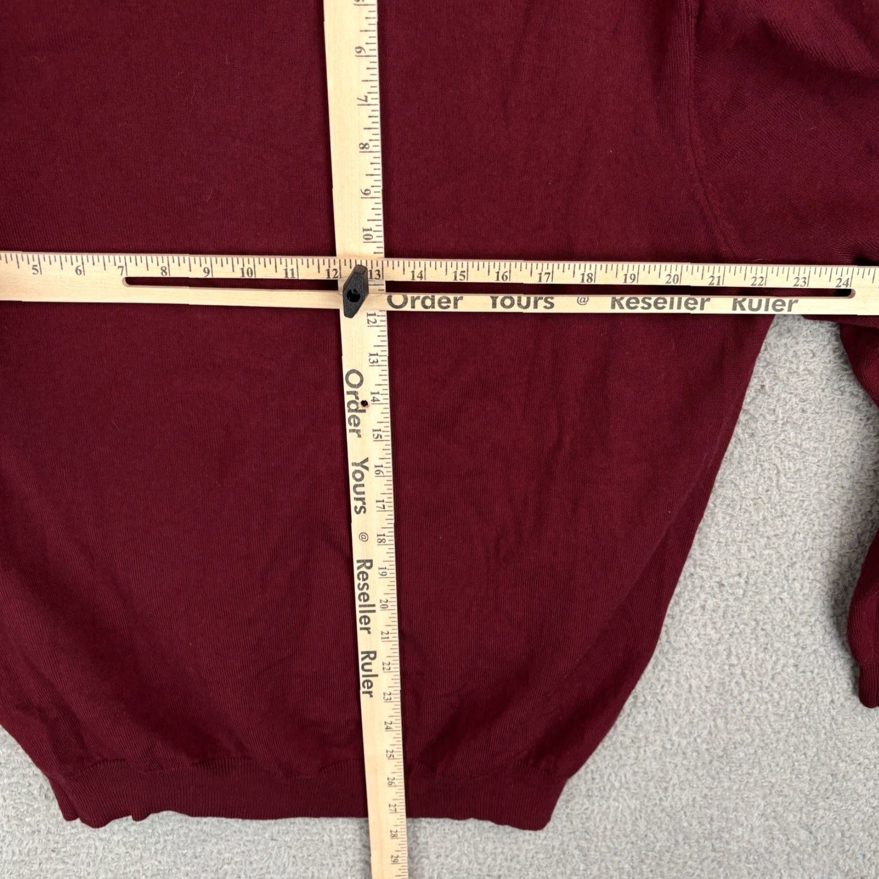 Brooks Brothers Brooks Brothers Sweater Mens XL V-Neck Burgundy Merino Wool Blend Knit Pullover Size US XL / EU 56 / 4 - 6 Thumbnail