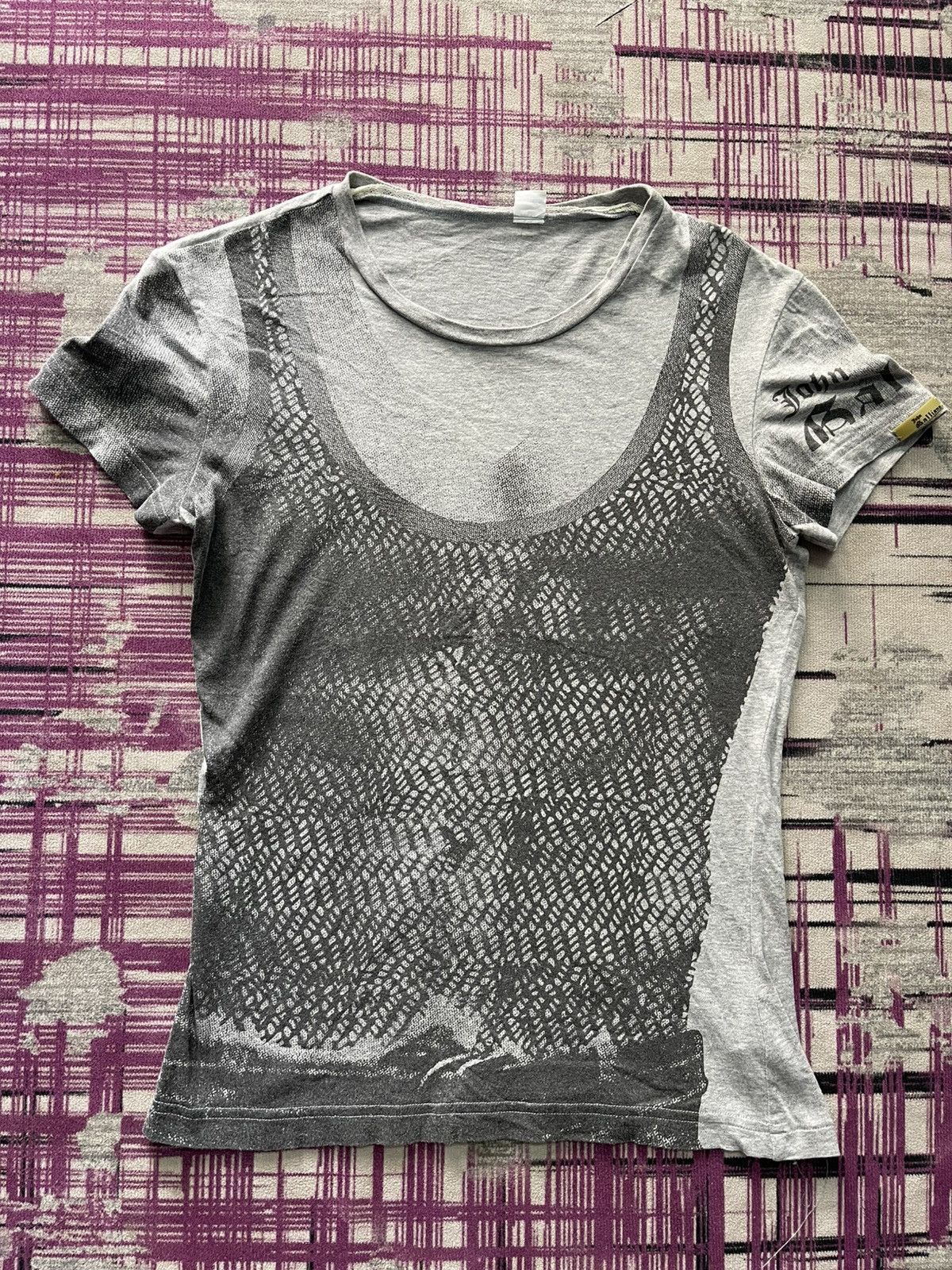 John Galliano JOHN GALLIANO TROMPELOEIL GRAPHIC TEE Size S / US 4 / IT 40 - 1 Thumbnail