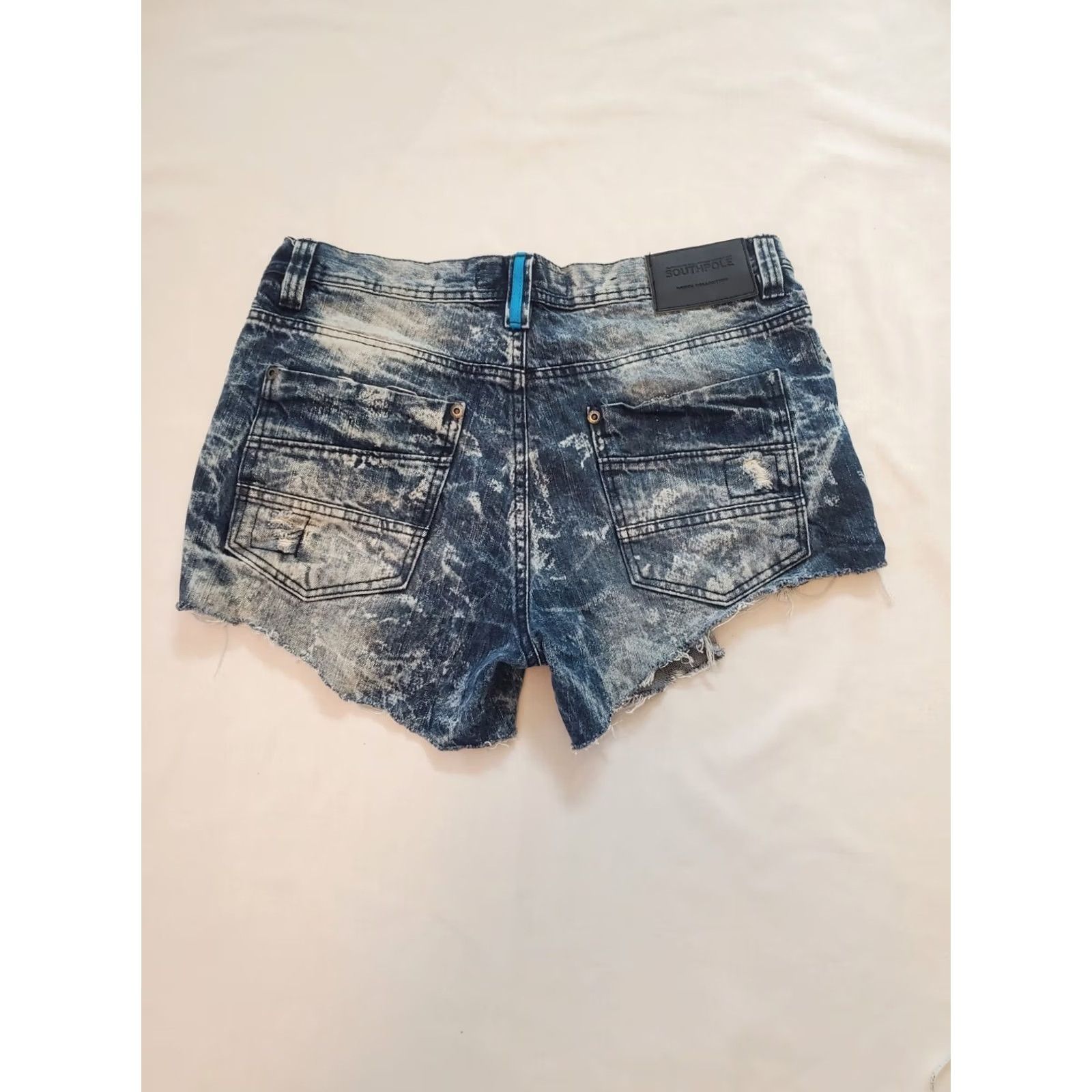 Southpole VINTAGE South Pole Denim Cut off Shorts Sz 32/14 Acid Washed Distressed Blue Womens Size 36" / US 14 / IT 50 - 4 Thumbnail