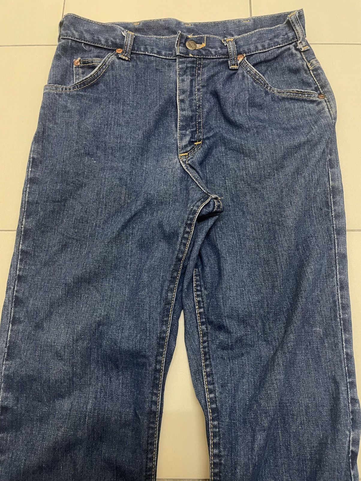 Vintage Vtg 70s Lee Riders High Rise Flare Jeans Talon 42 Zipper Size US 29 - 4 Thumbnail