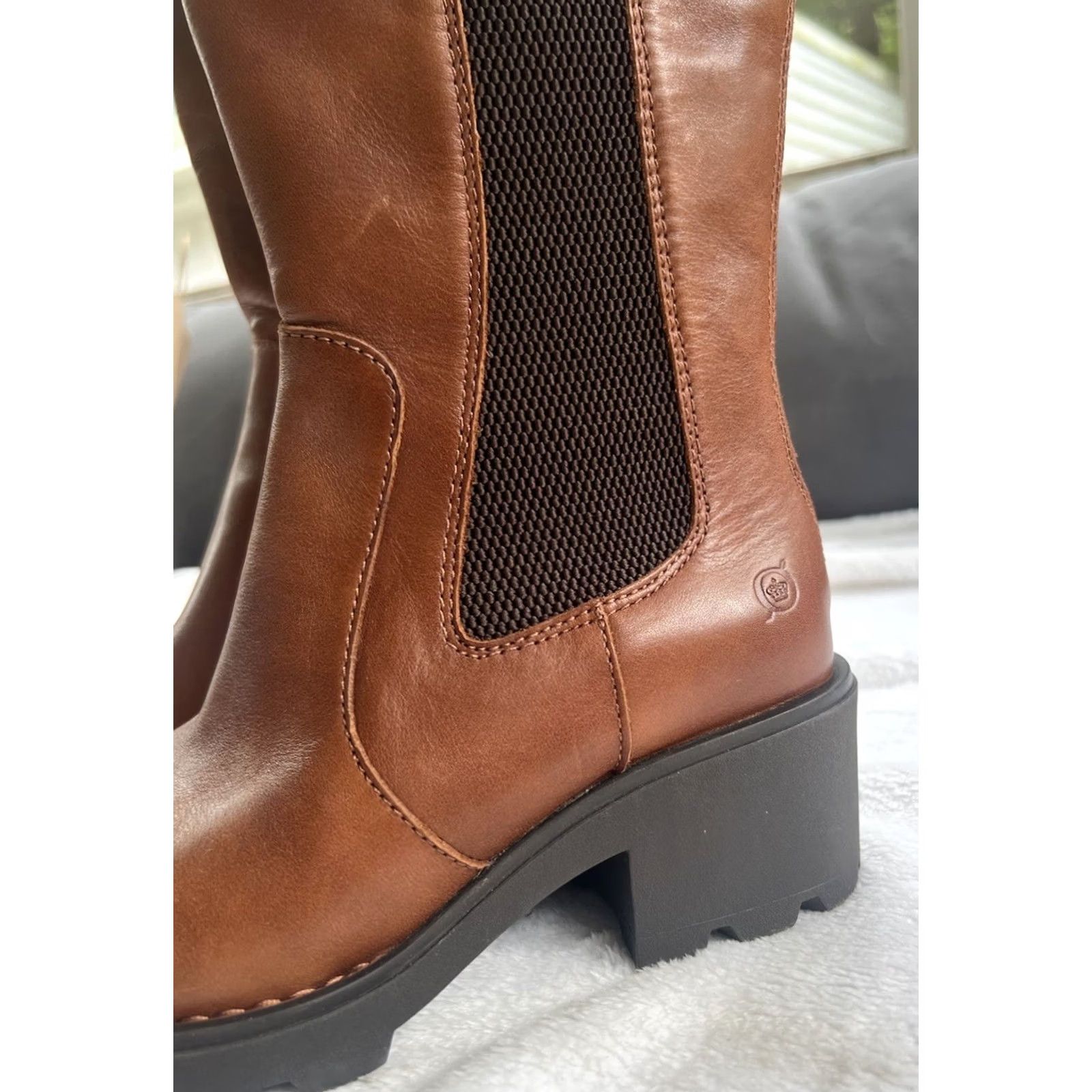 Vintage Børn GALDOT Boot Chelsea Brown Cuero Women 7 Boots" Size US 7 / IT 37 - 3 Thumbnail