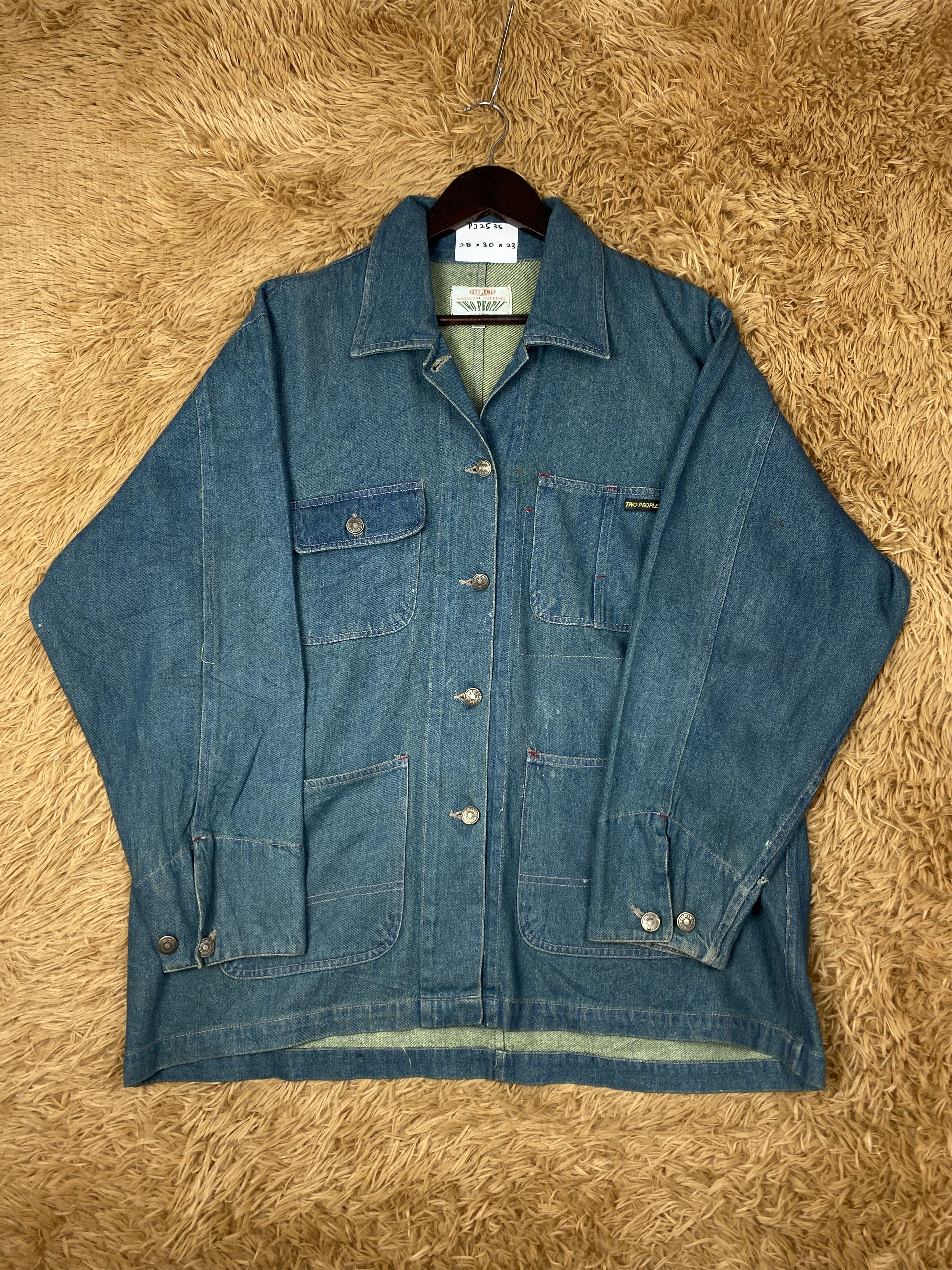 Japanese Brand Vintage Two People Button Up Denim Jacket PJ02535 Size US M / EU 48-50 / 2 - 3 Thumbnail