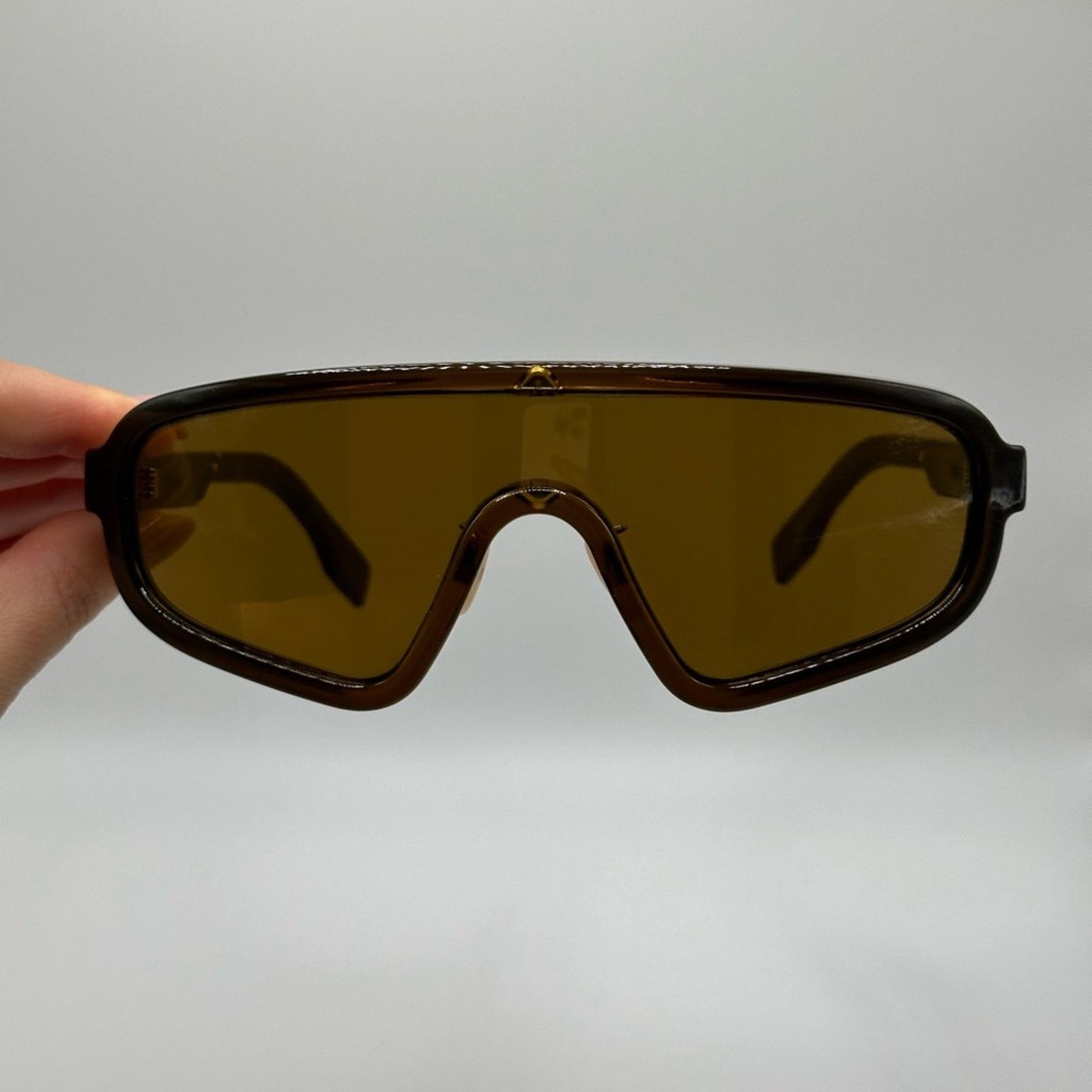 Fendi NEW FENDI FF M0084/S 09Q7Y Brown Unisex Shield Sunglasses Size ONE SIZE - 3 Thumbnail