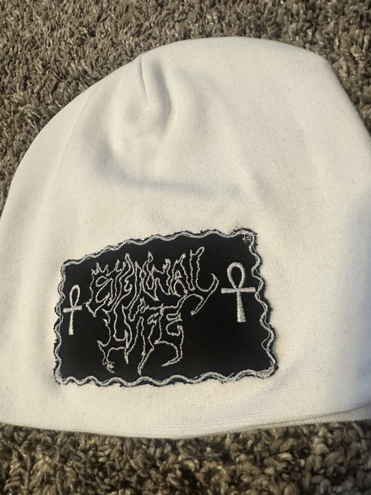 Other Concious Streetwear Apparel Skull Cap Unisex OS White Black Size ONE SIZE - 2 Thumbnail