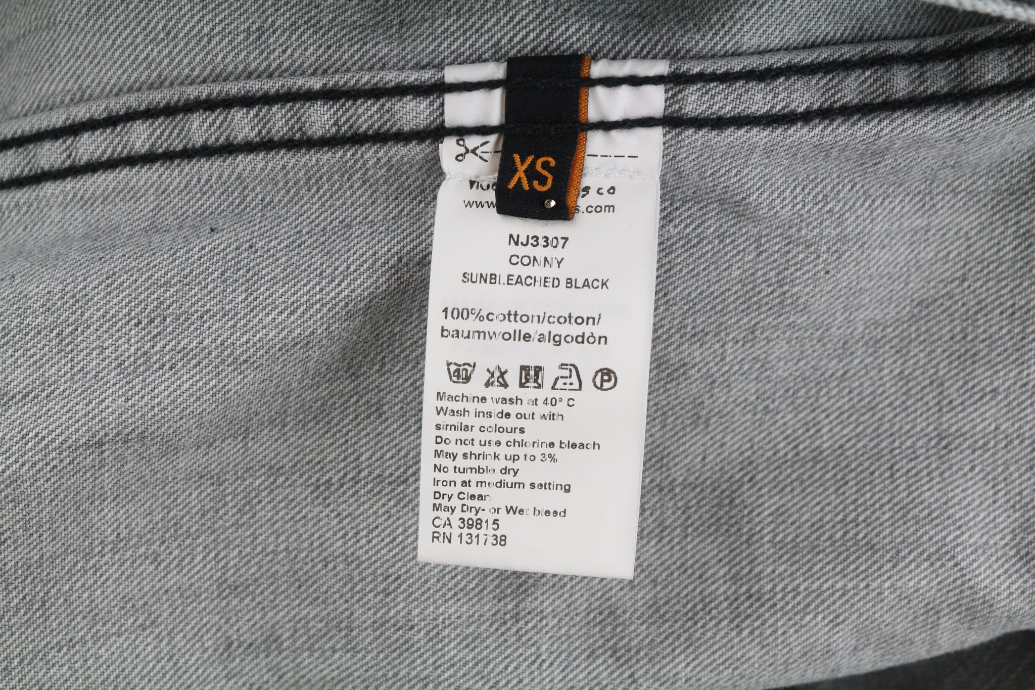 Nudie Jeans CONNY XS Sunbleached Black Grey Jacket 81616 Size US XS / EU 42 / 0 - 8 Thumbnail