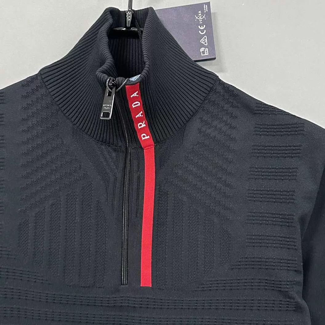 Prada PRADA High Neck Logo Half-Zip Top Size 44 Size US S / EU 44-46 / 1 - 7 Thumbnail