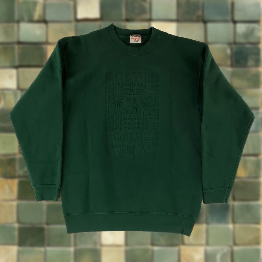 Vintage VTG Oneita Nutcracker Sweatshirt Ballet Missouri Made USA Green Embossed Mens L Size US L / EU 52-54 / 3 - 1 Thumbnail